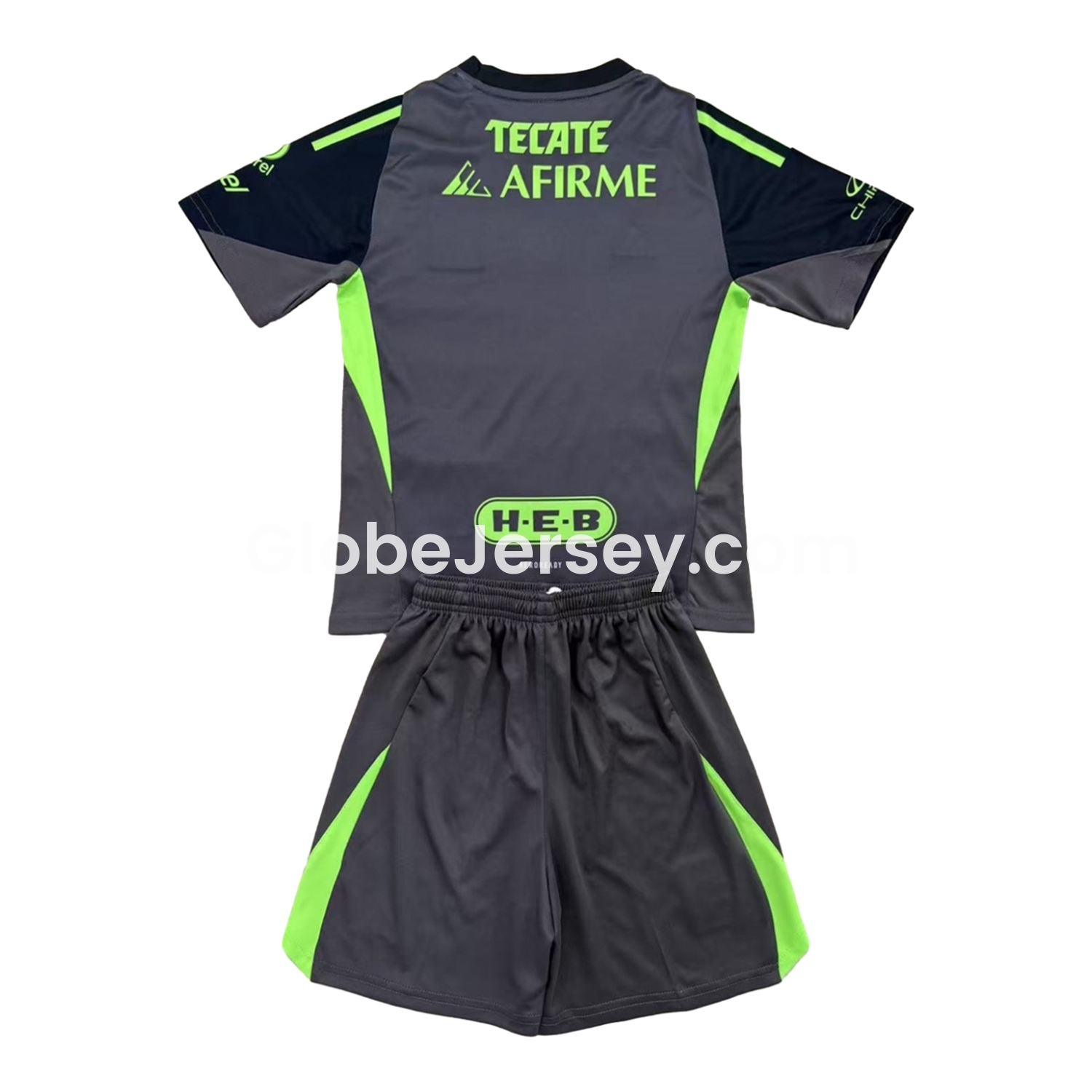 GlobeJersey-Tigres UANL 25-26 Grey Black Goalkeeper Kids Kit