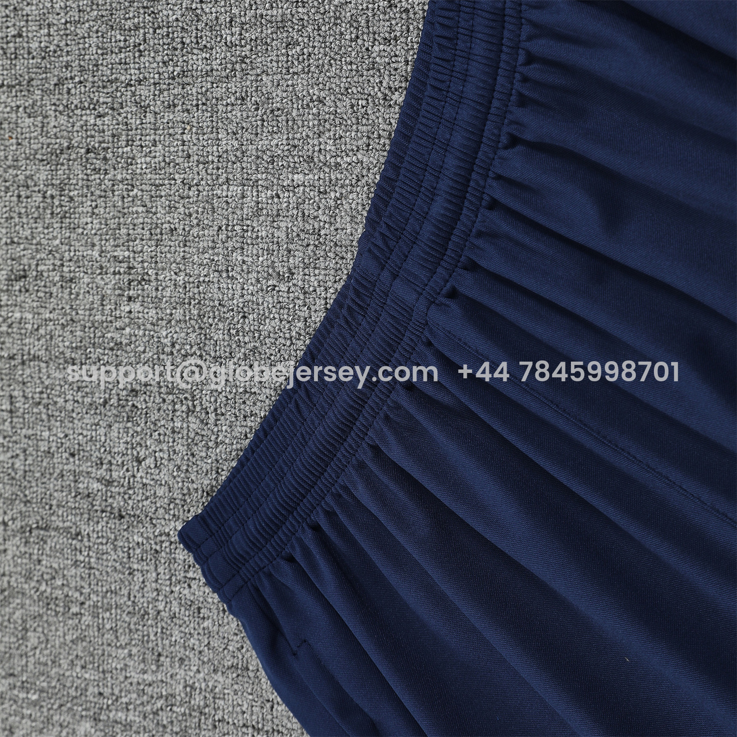 GlobeJersey-Barcelona 25-26 Vest Training Set - Cream Vest & Deep Blue Shorts