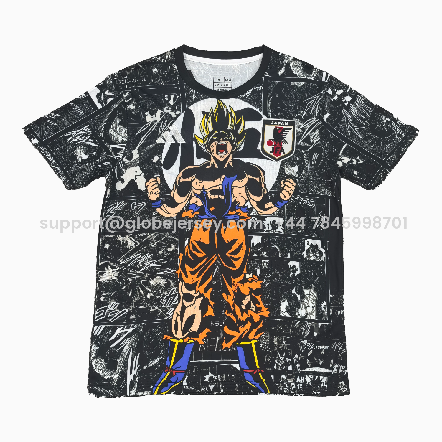 GlobeJersey-Japan 25-26 Son Goku Super Saiyan Black Jersey - Fans Version