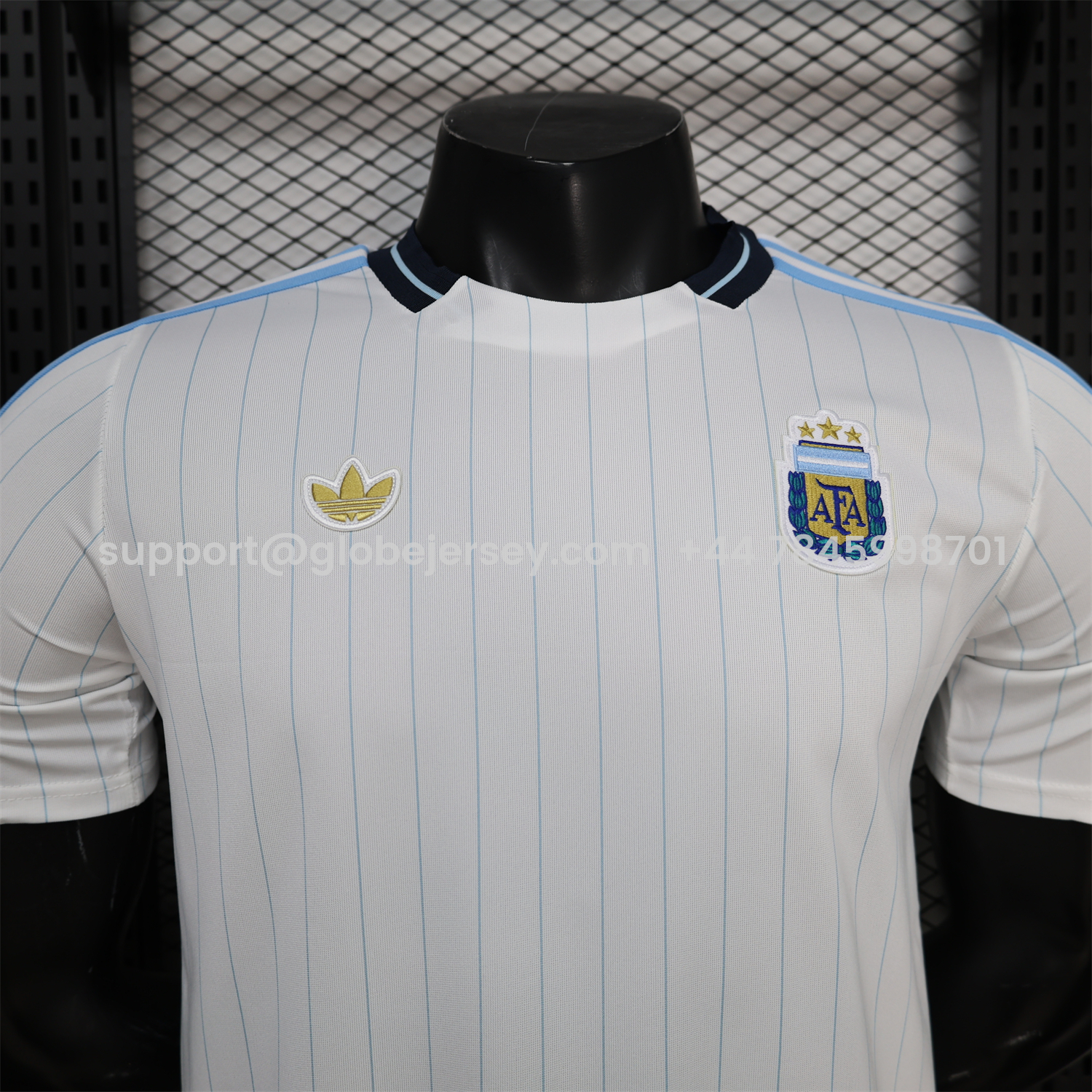 GlobeJersey-Argentina 2026 Terrace Icon Retro Casual Style White Jersey - Player Version