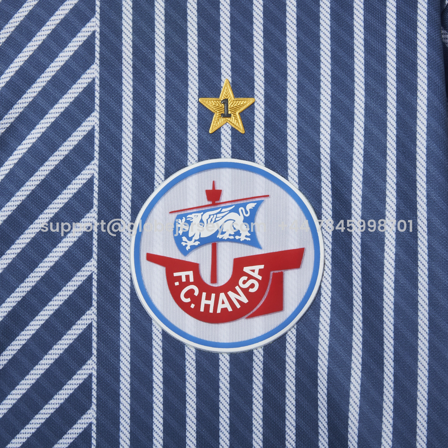 GlobeJersey-Hansa Rostock 25-26 60-Year Anniversary Fisherman Jersey - Fans Version