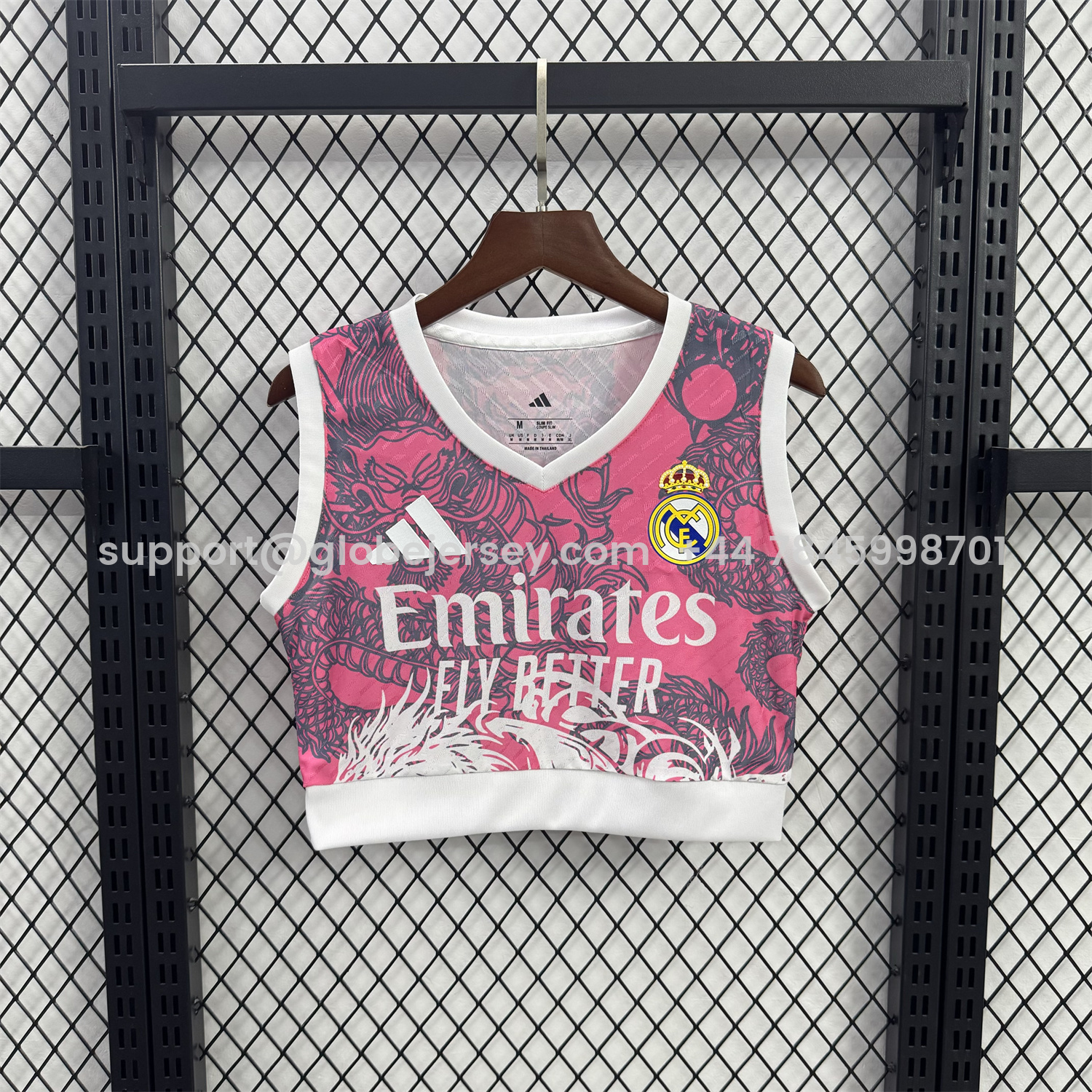 GlobeJersey-Women's Real Madrid 25-26 Pink Dragon Yoga Vest