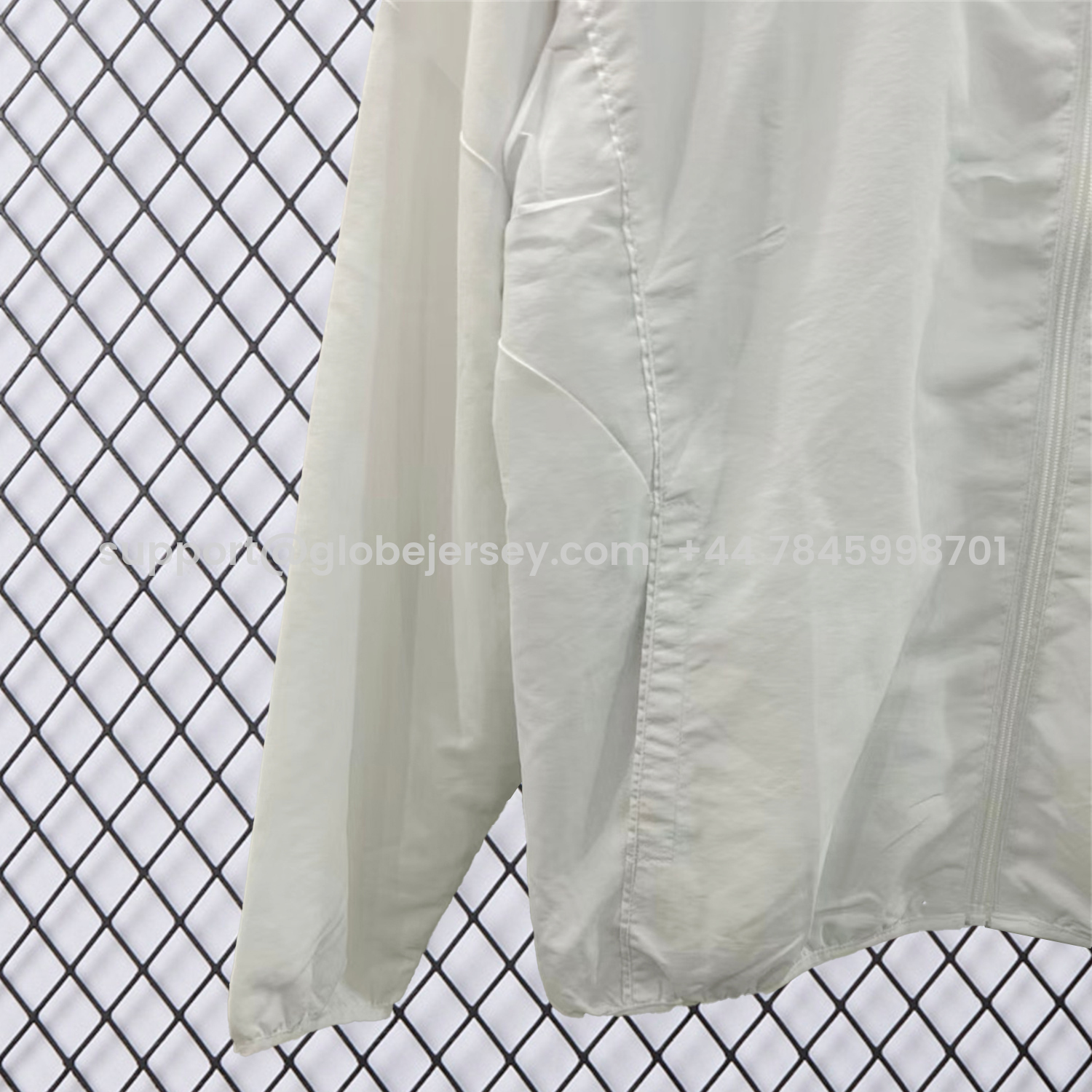 GlobeJersey-Real Madrid 25-26 White With Blue Special Windbreaker Jacket