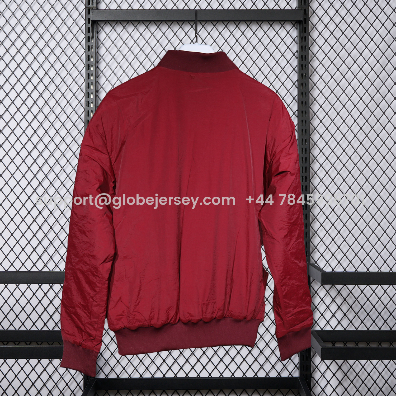 GlobeJersey-Arsenal 25-26 Double Sided Reversible Windbreaker - Black & Red