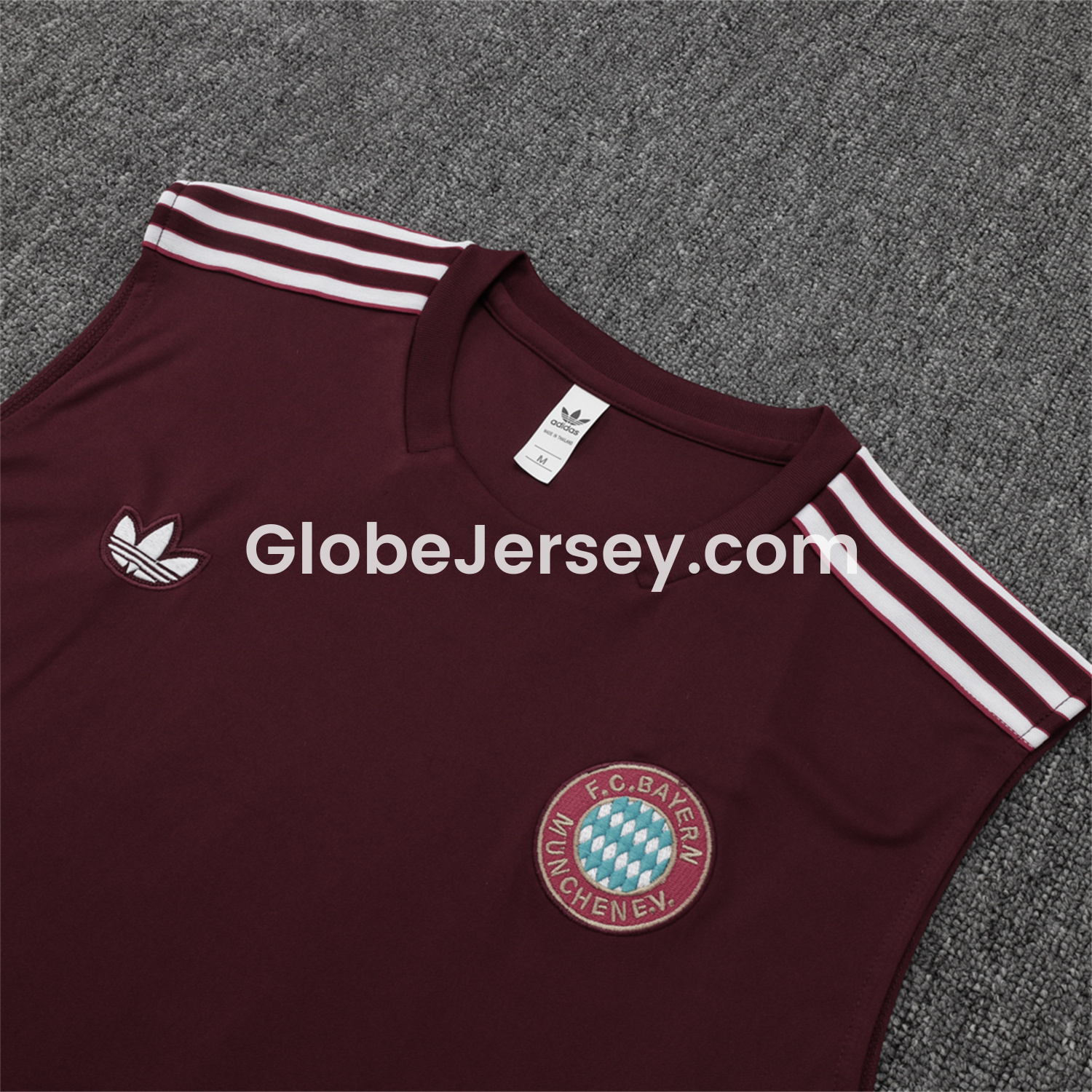 GlobeJersey-Bayern Munich 25-26 Throwback Trefoil Vest Training Set - Deep Red