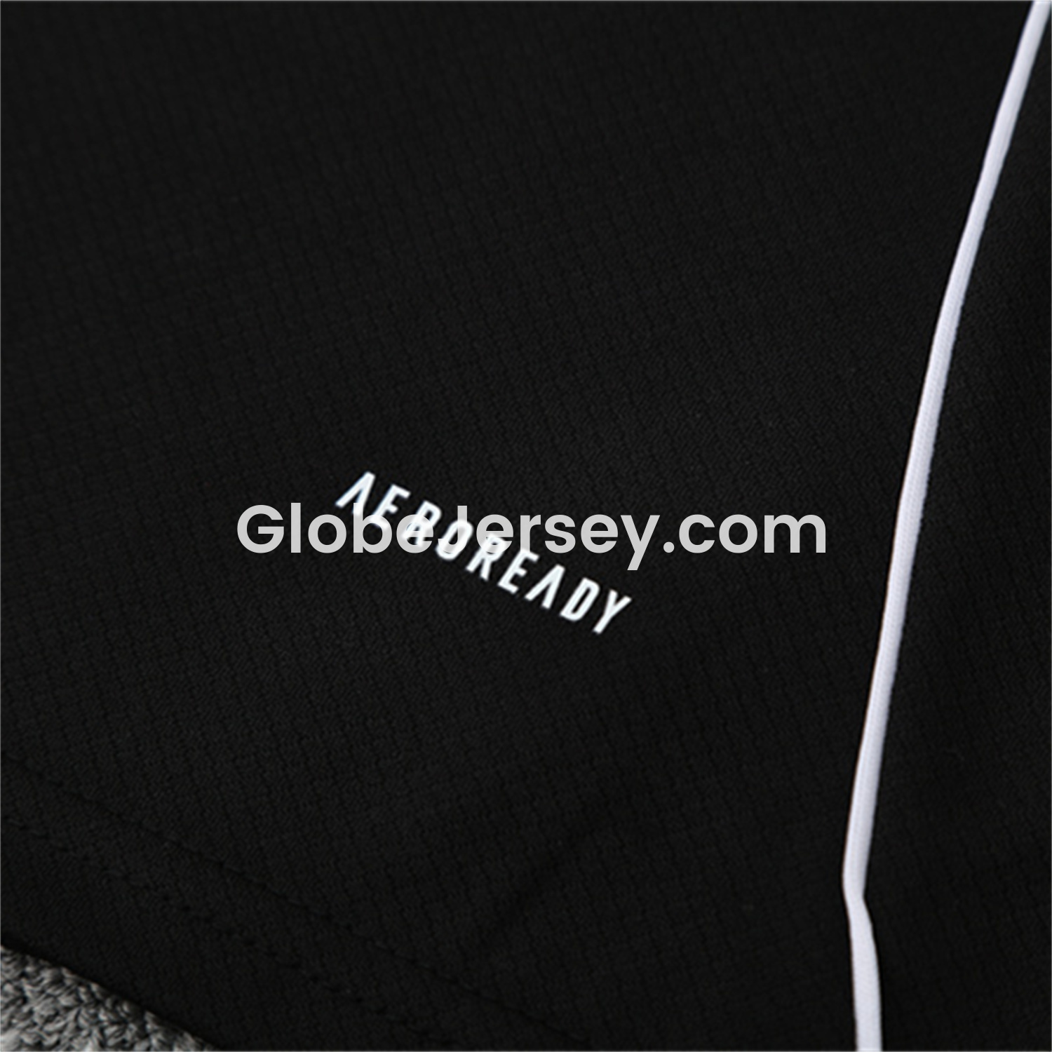 GlobeJersey-INT M.A.M 25-26 Kids Short-Sleeve Training Set - Black Top and Shorts