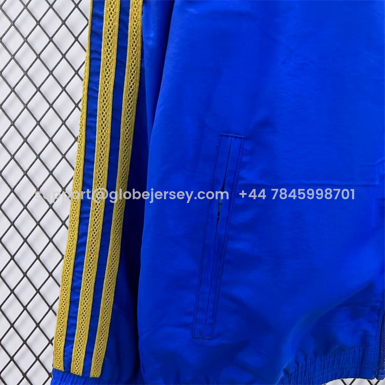 GlobeJersey-Real Madrid 25-26 Cultural Story Chinese Lucky Double Sided Windbreaker Jacket - Blue