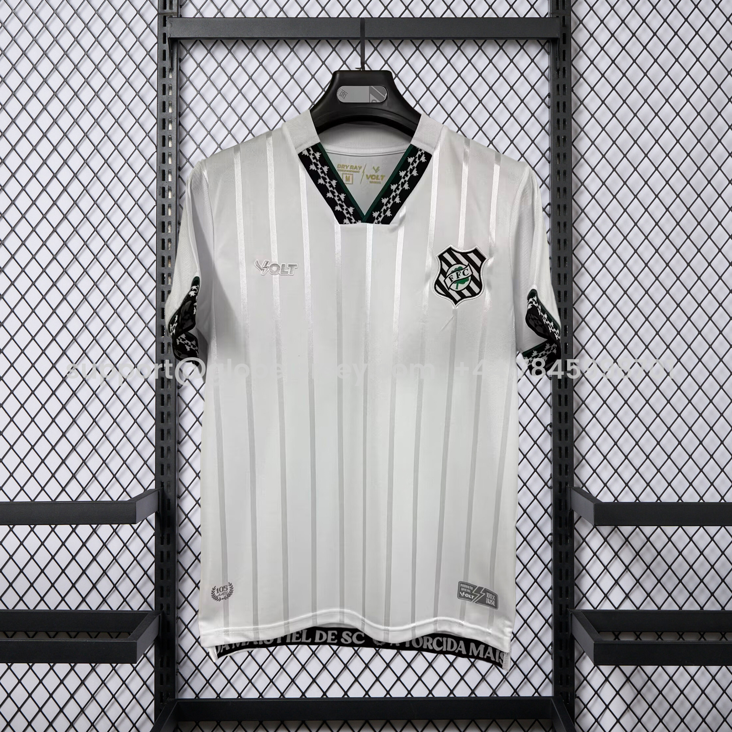 GlobeJersey-Figueirense 26-27 Away White 105th Anniversary Jersey - Fans Version