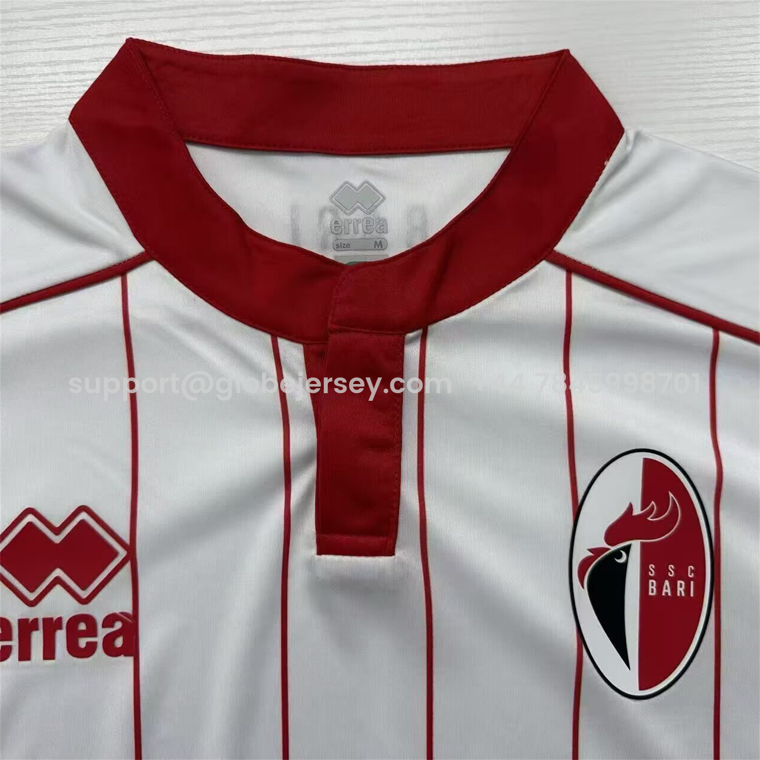 GlobeJersey-SSC Bari 25-26 Home White Jersey - Fans Version