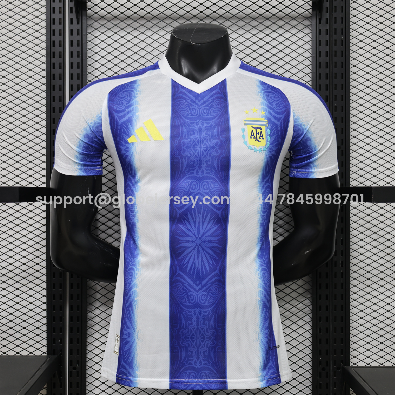 GlobeJersey-Argentina 2026 Deep Blue And White Stripes Special Jersey - Player Version