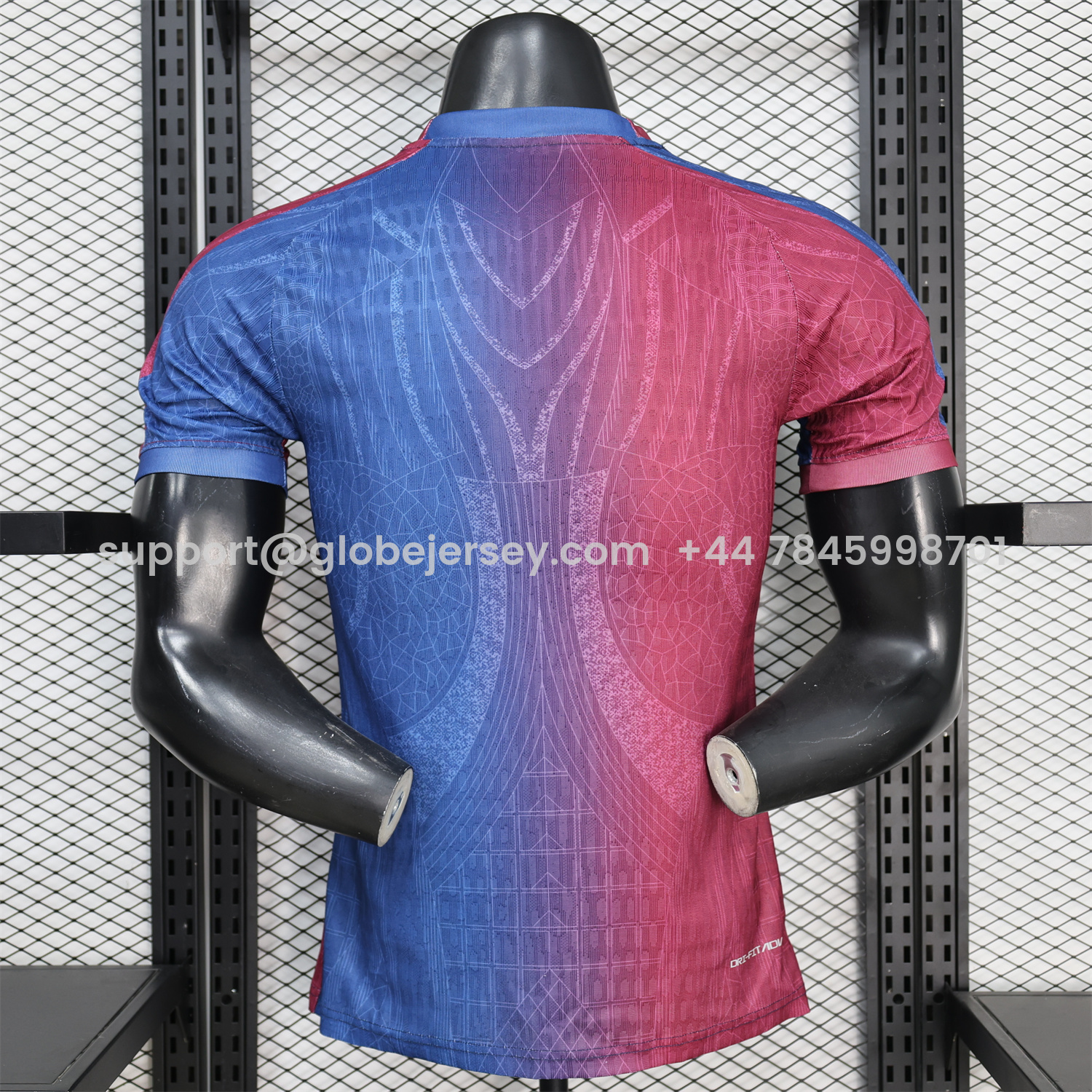 GlobeJersey-Barcelona 25-26 Red And Blue Gradient Special White Jersey - Player Version