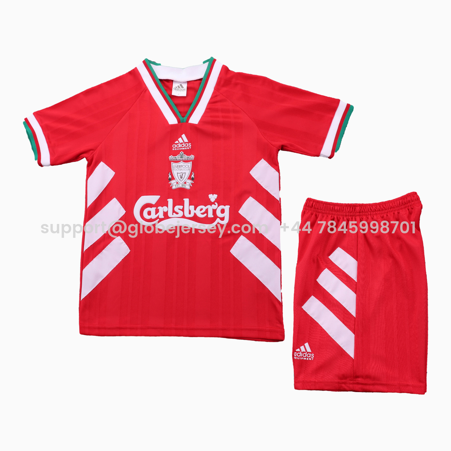 GlobeJersey-Retro Liver.pool 1993-95 Home Kids Kit