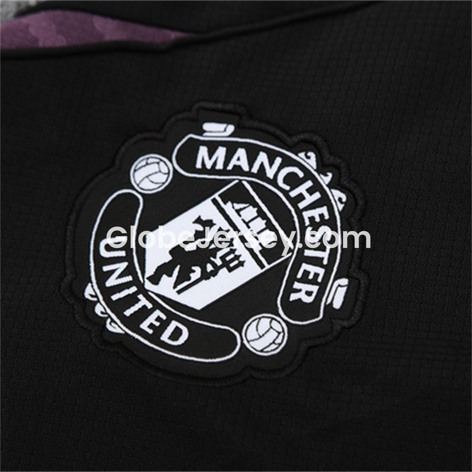 GlobeJersey-Manchester United 25-26 Short-Sleeve Training Set - Purple Top & Black shorts