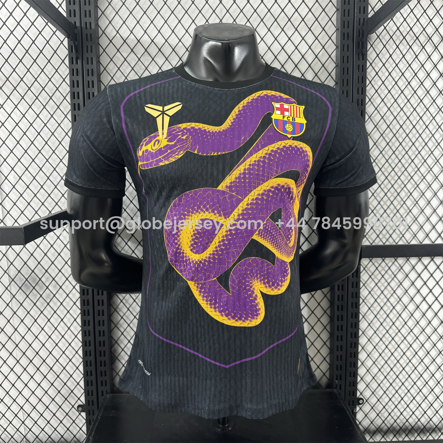 GlobeJersey-Barcelona 25-26 Purple Mamba Snake Black Special Jersey - Player Version