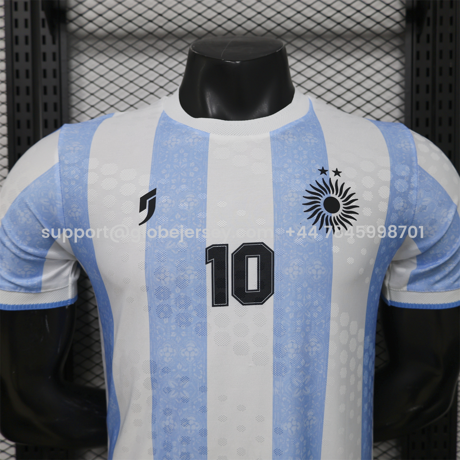 GlobeJersey-Argentina 2026 White Blue Maradona Special Kit - Player Version