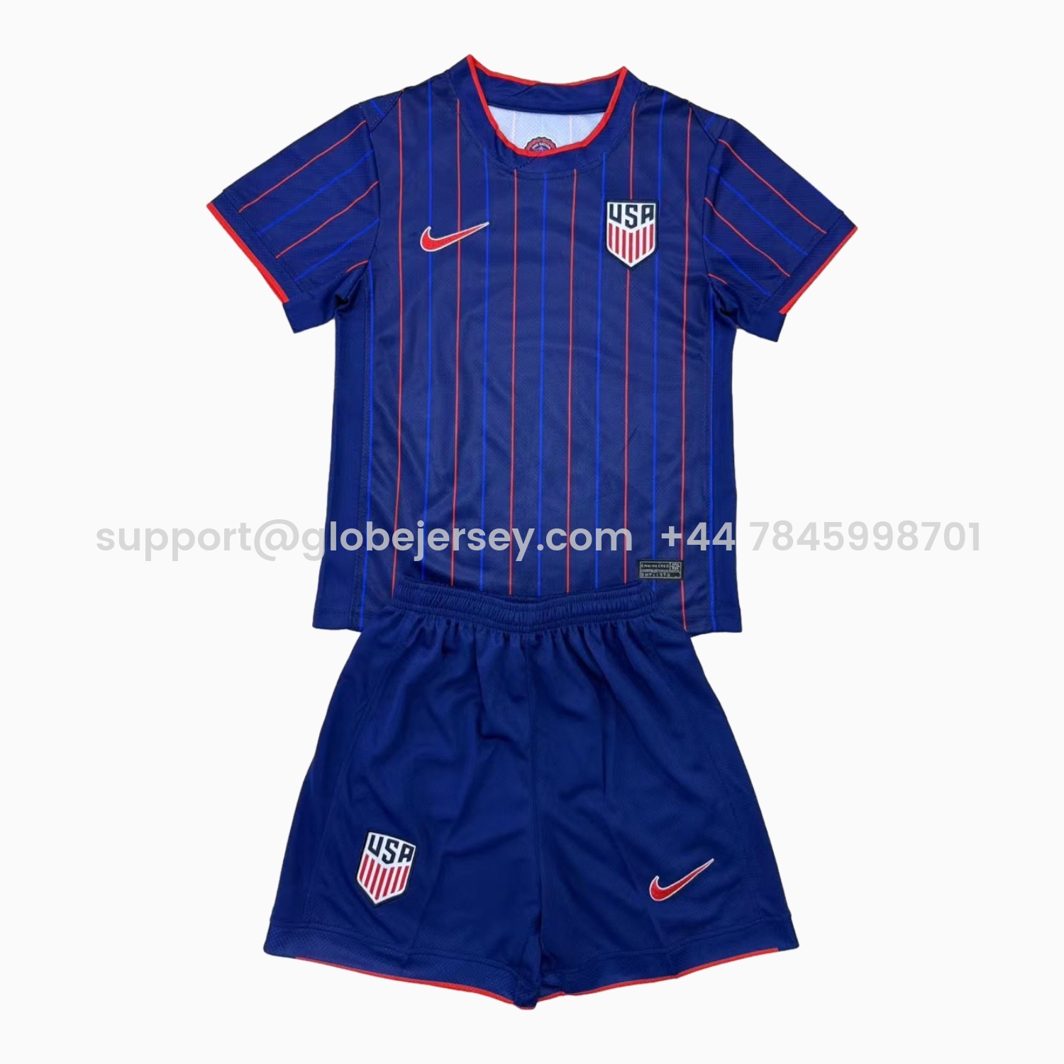GlobeJersey-United States USA 25-26 Away Deep Blue Men's Adult Jersey Set - Fans Version