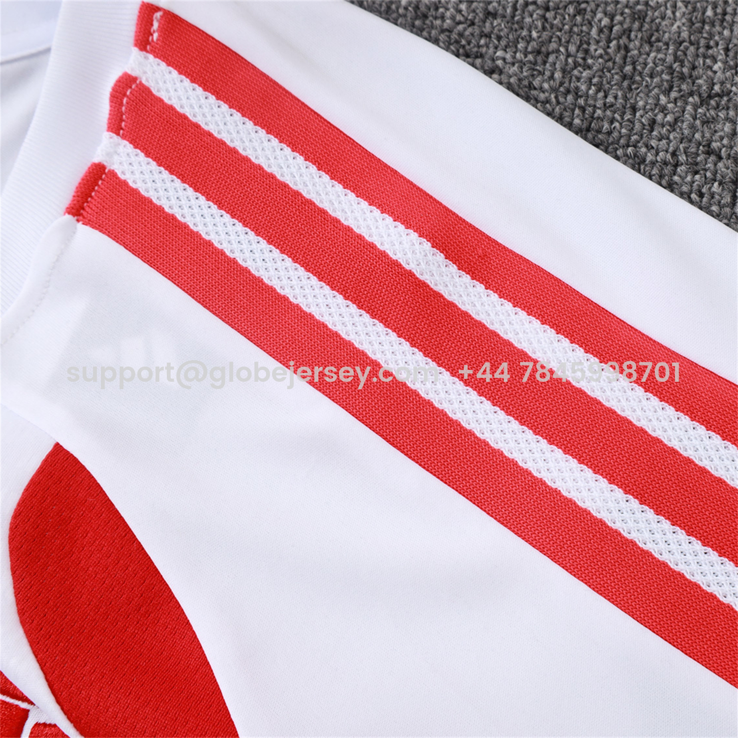 GlobeJersey-SC Internacional 2026 Short-Sleeve Training Set - White Top and Red Shorts