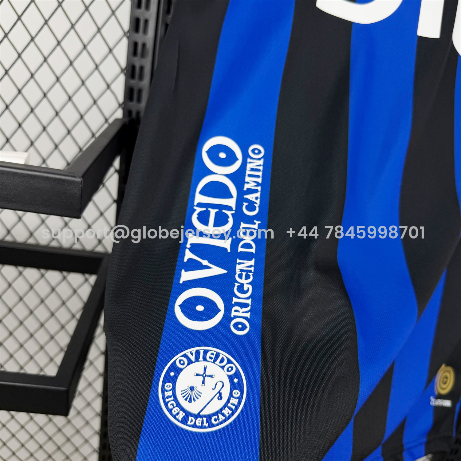 GlobeJersey-Real Oviedo 25-26 Deep Black With Royal Blue 100th Anniversary Jersey - Fans Version