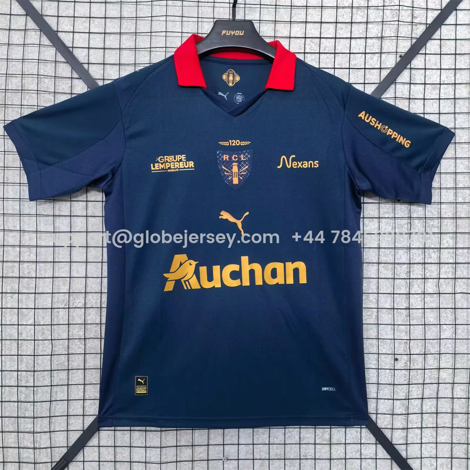 GlobeJersey-RC Lens 25-26 St. Barbara's Day Deep Blue Jersey - Fans Version
