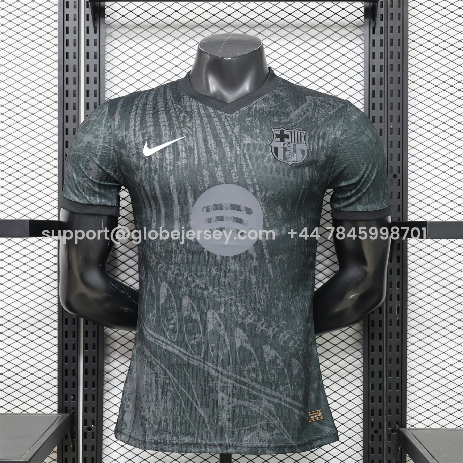 GlobeJersey-Barcelona 25-26 Grey And Black Special Jersey - Player Version