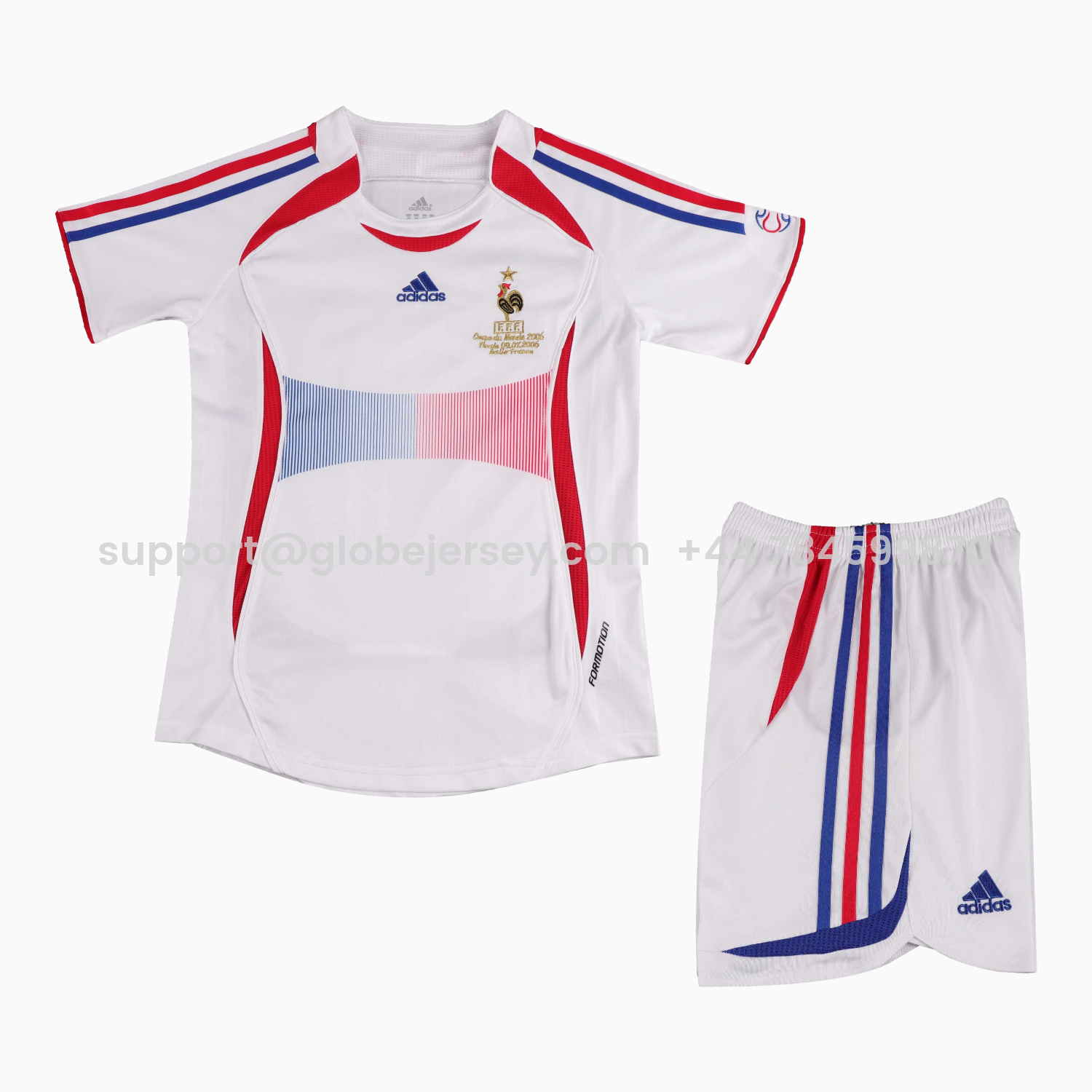 GlobeJersey-Retro France 2006 Away Kids Kit