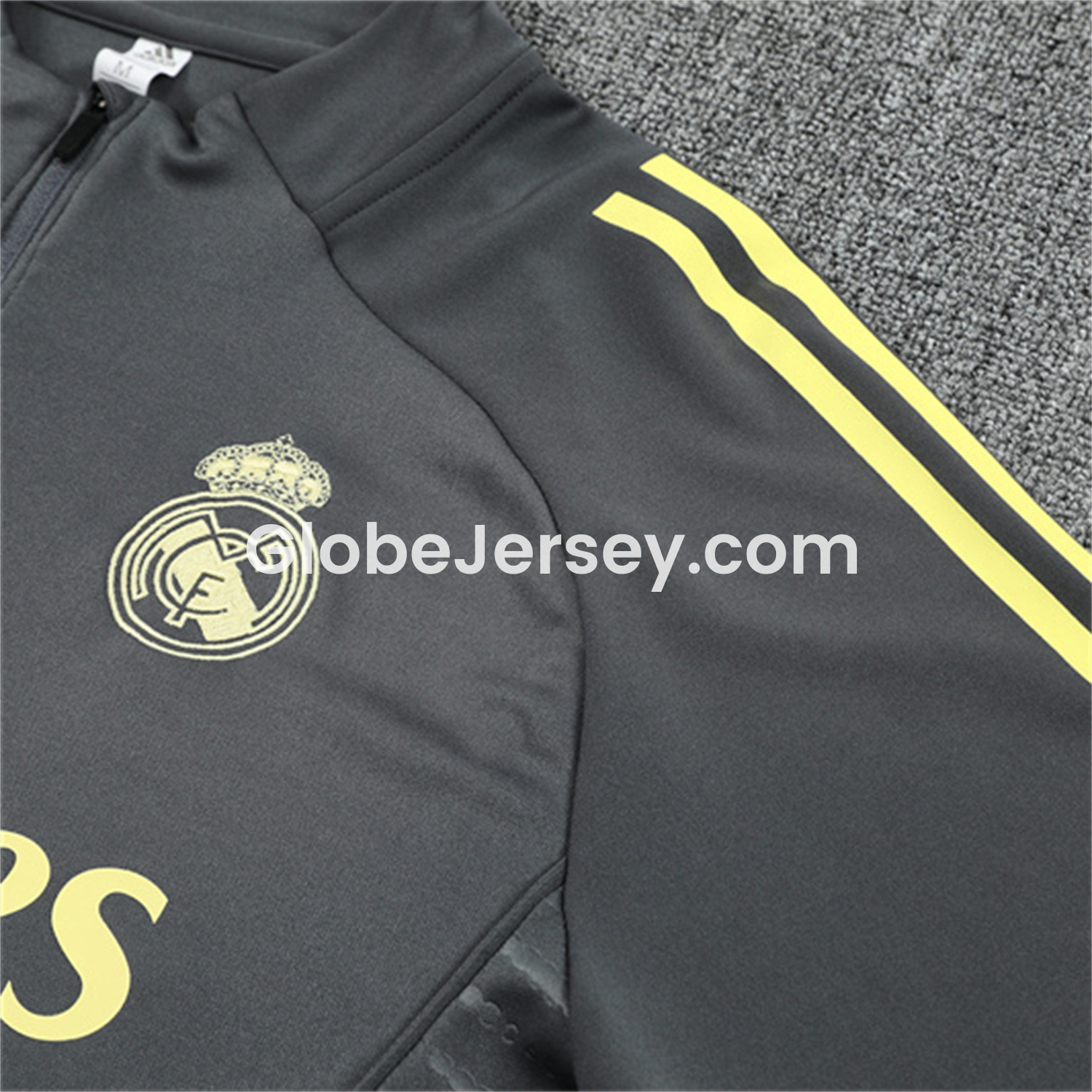 GlobeJersey-Real Madrid 25-26 Long Sleeves Training Set - Gray Top & Gray Pants