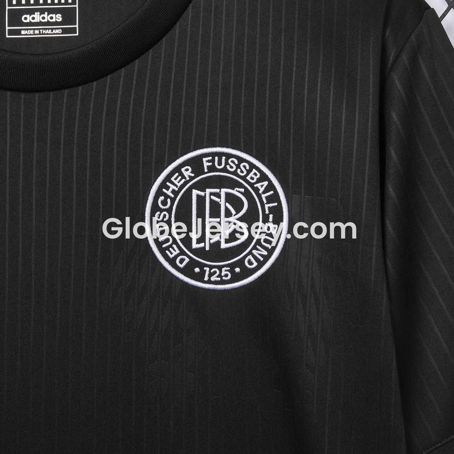GlobeJersey-Germany 2025 Black 125-Year Anniversary Commemorative Edition Jersey - Fans Version