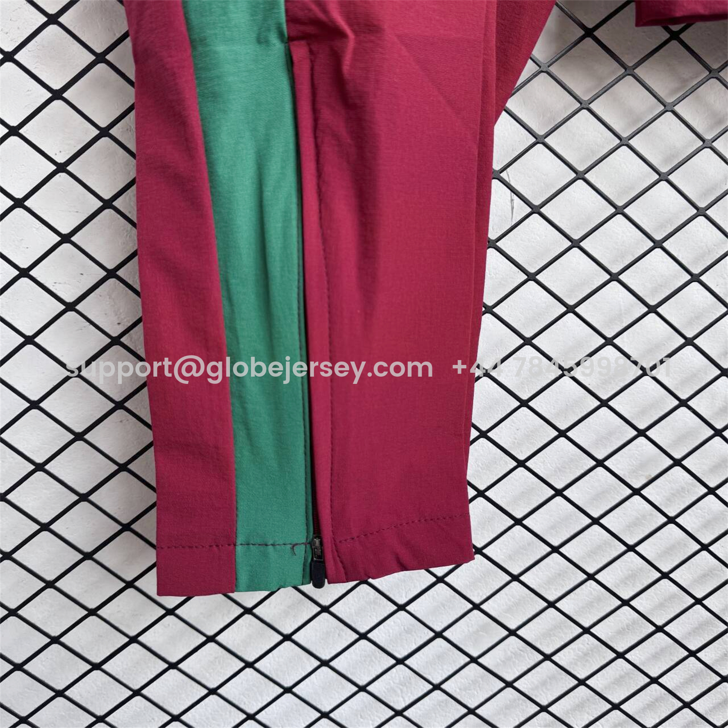 GlobeJersey-Morocco 2026 Windbreaker Training Set - Red With Green Top and Pants