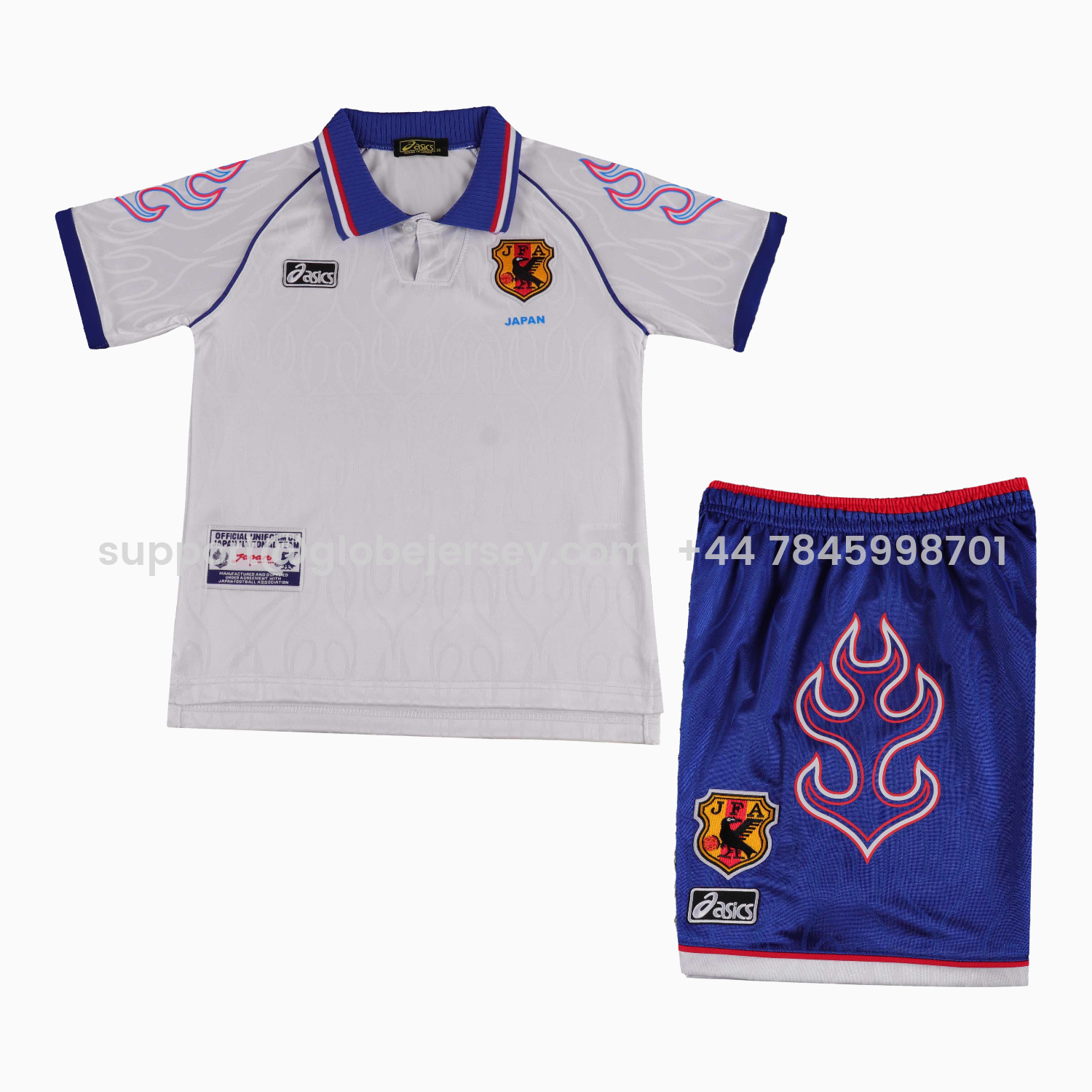 GlobeJersey-Retro Japan 1998 Away White Kids Kit