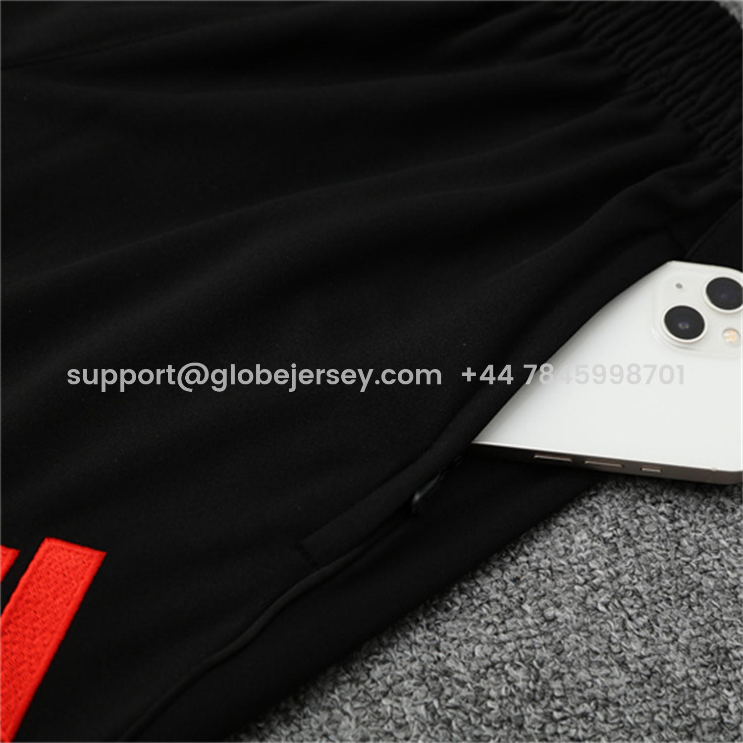 GlobeJersey-Liver.pool 25-26 Long Sleeve Training Set - White Top & Black Pants