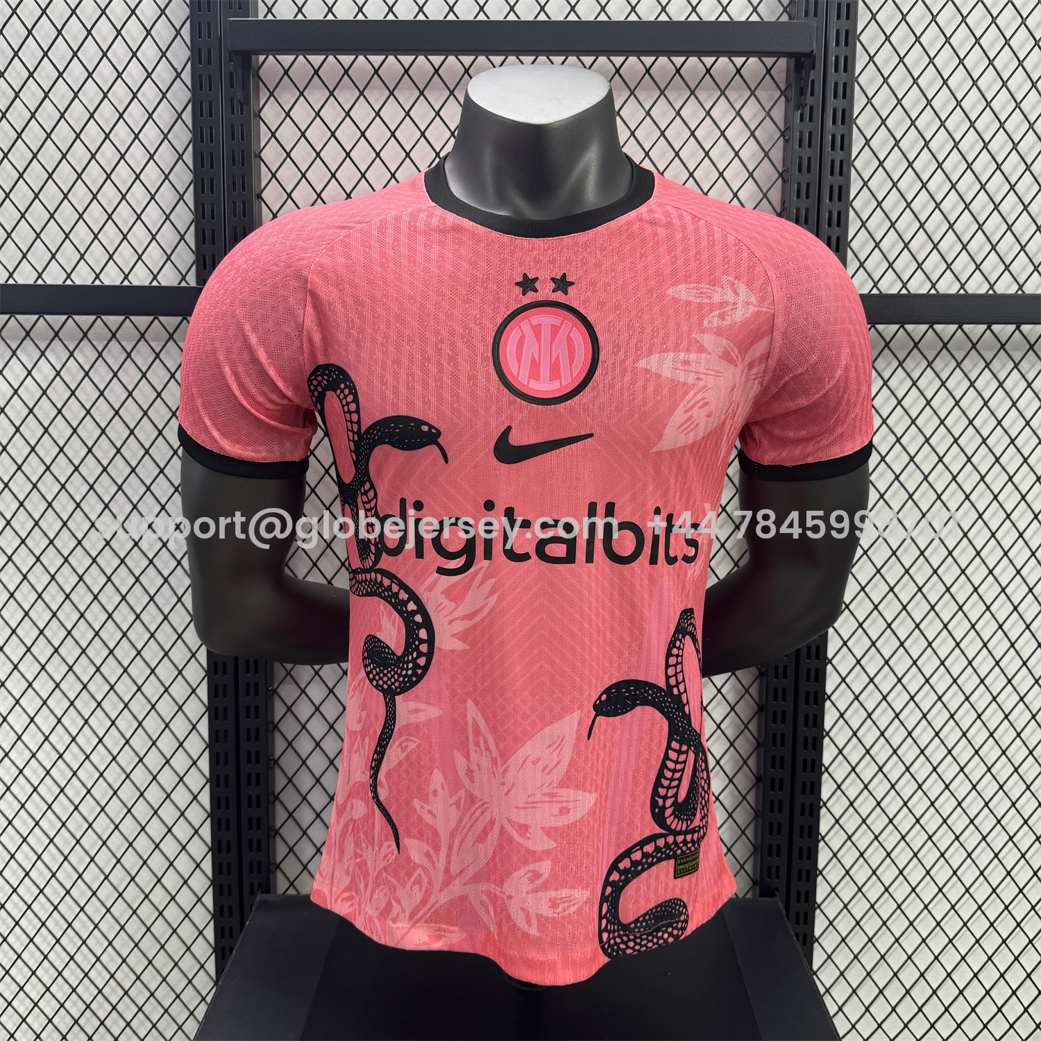 GlobeJersey-Inter Milan 25-26 Black Snake Special Pink Jersey - Player Version