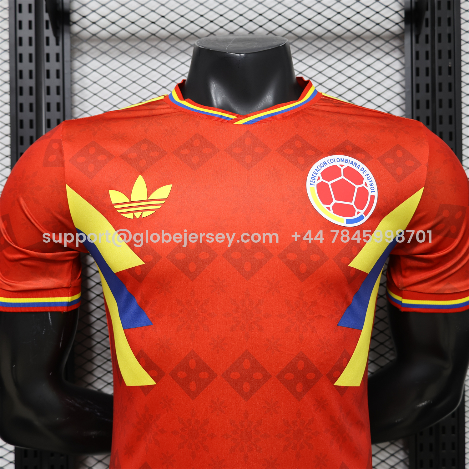 GlobeJersey-Colombia 2026 Red With Yellow Blue Special Jersey - Player Version