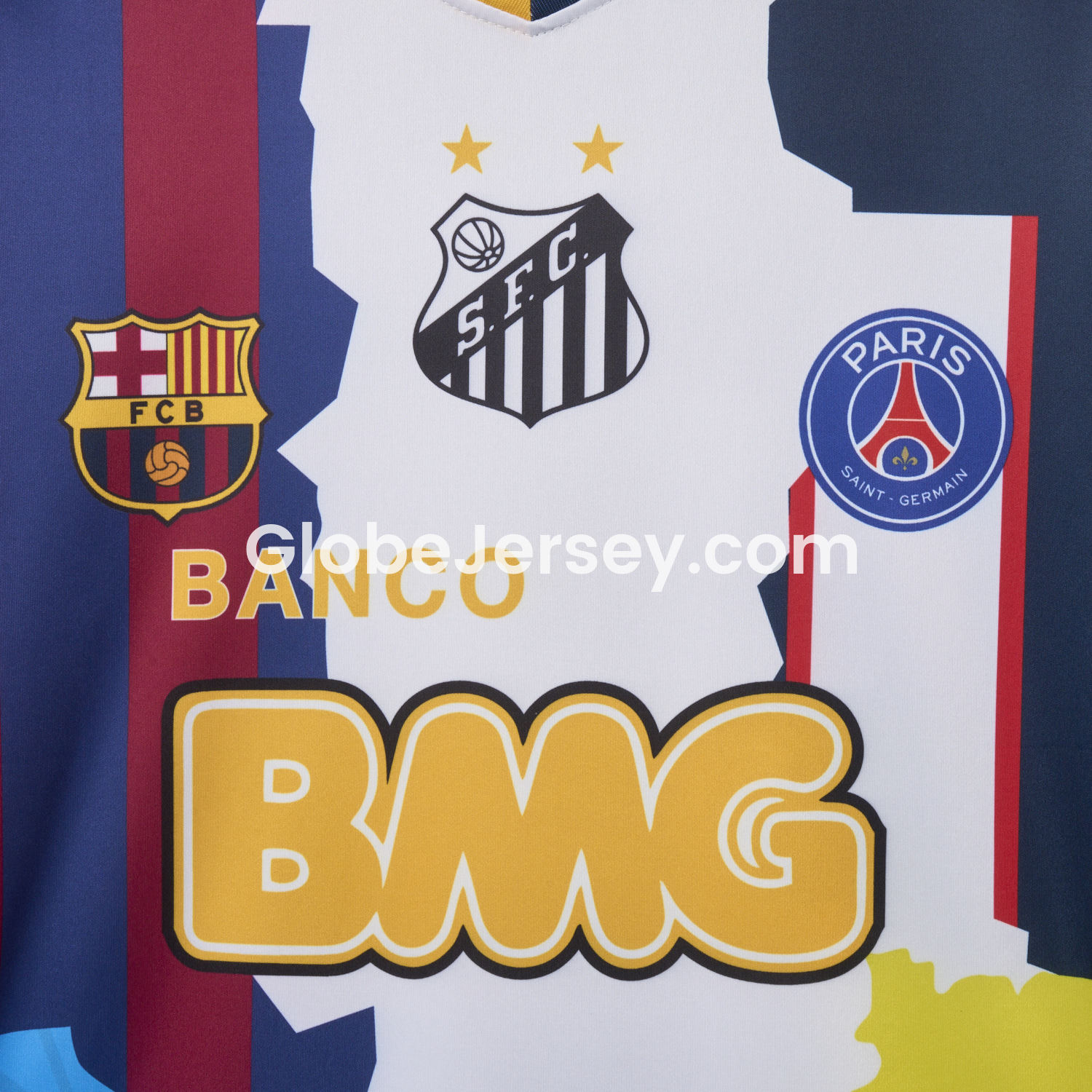 GlobeJersey-Neymar Career Commemorative Jersey - Fans Version - Barcelona Brazil Paris Saint-Germain PSG Santos Al Hilal SFC