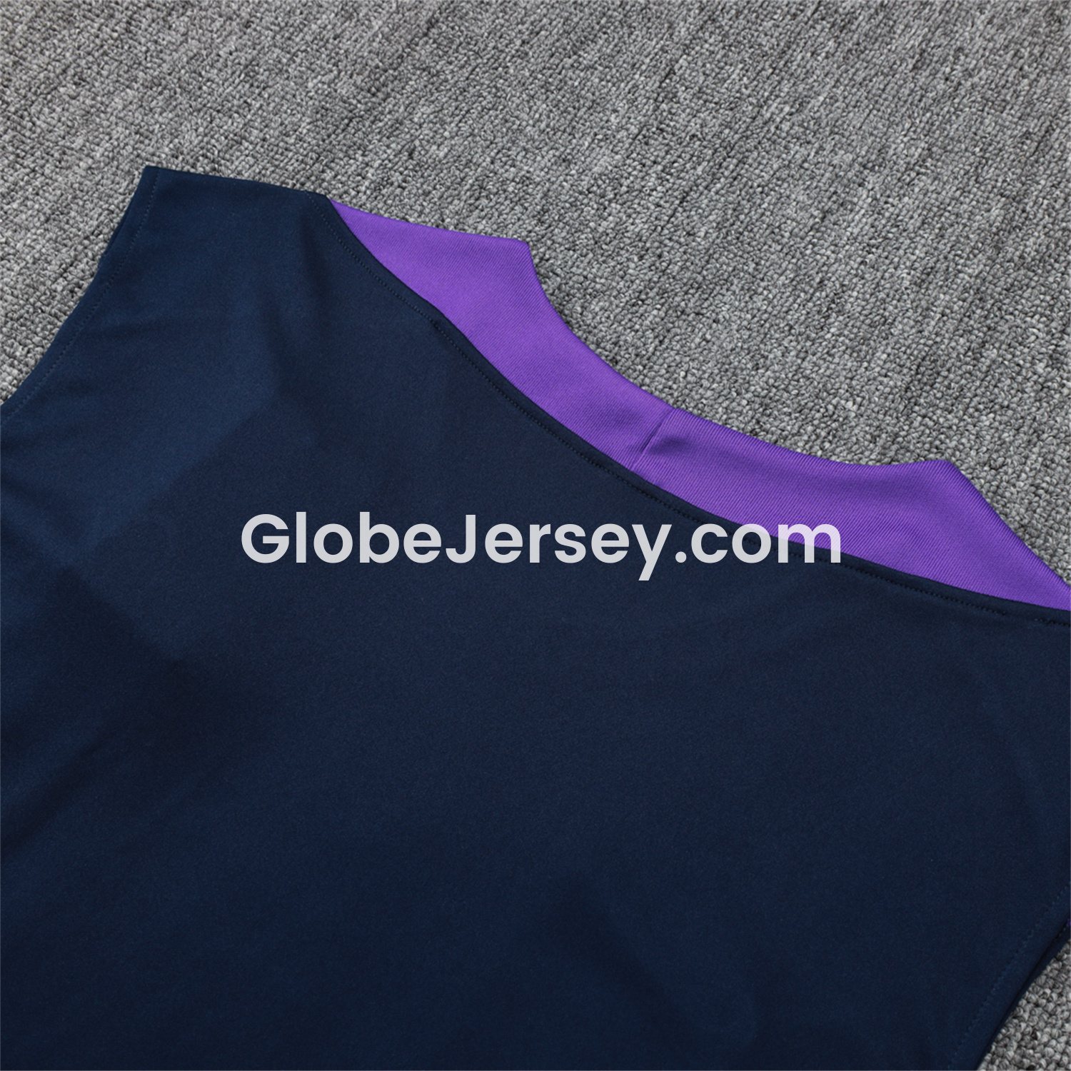 GlobeJersey-Corinthians 25-26 Vest Training Set - Deep Blue Black Vest and Shorts