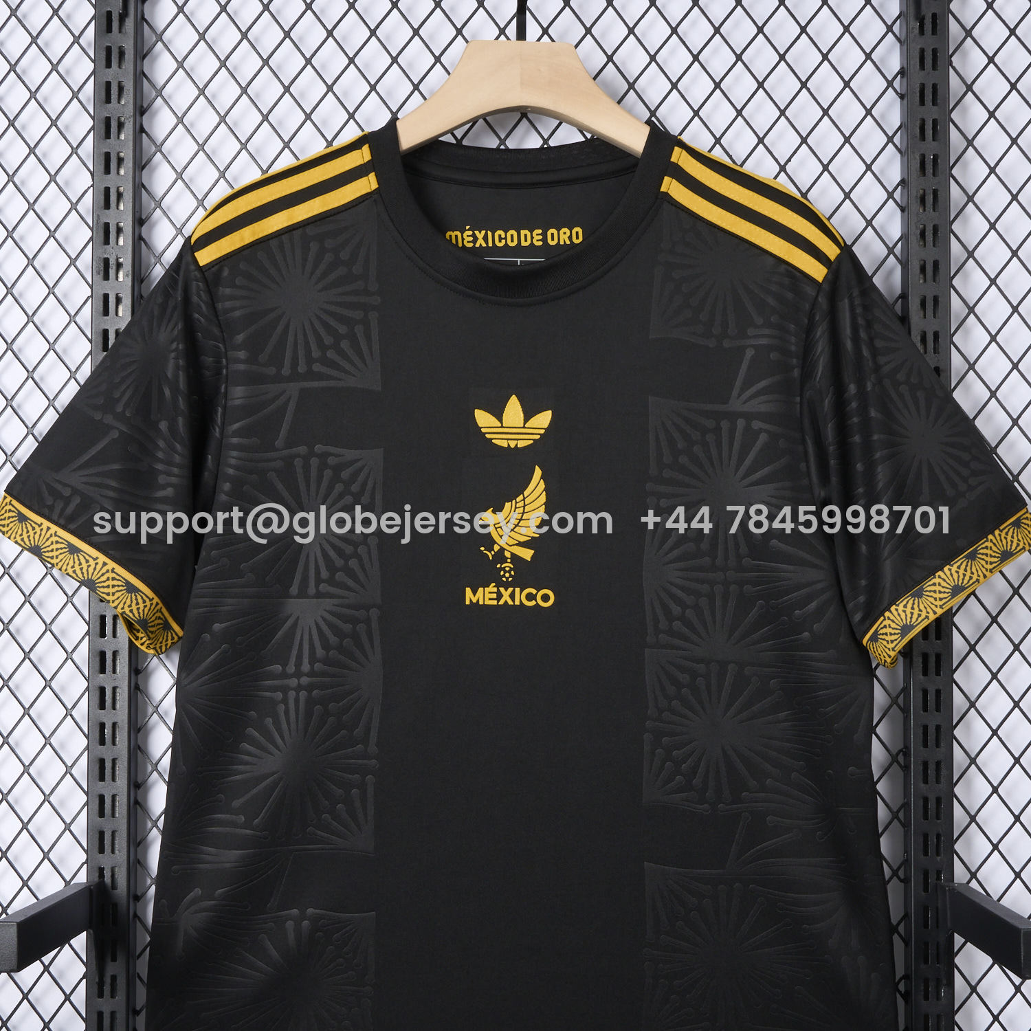 GlobeJersey-Mexico 2025 Gold Cup Home Black Jersey - Fans Version