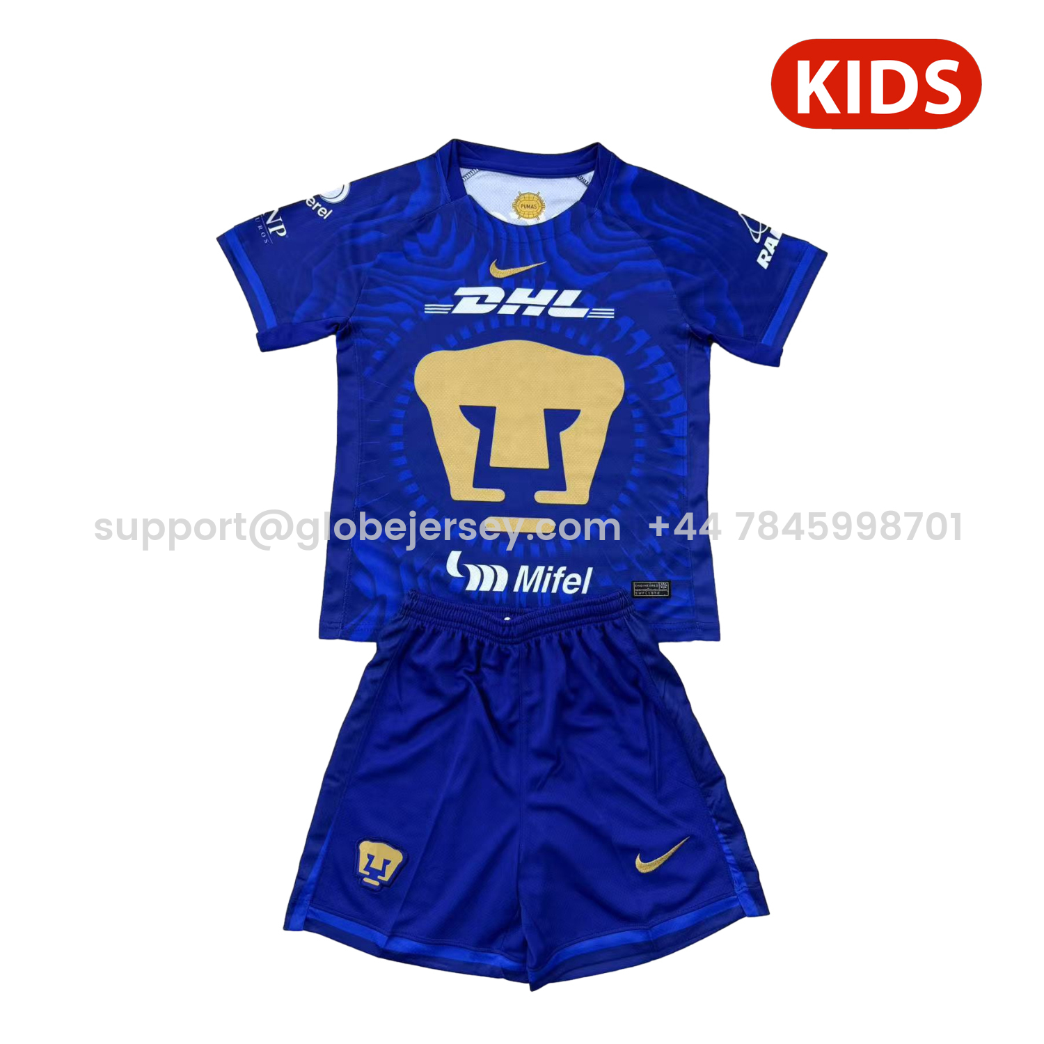 GlobeJersey-Pumas UNAM 25-26 Away Kids Kit
