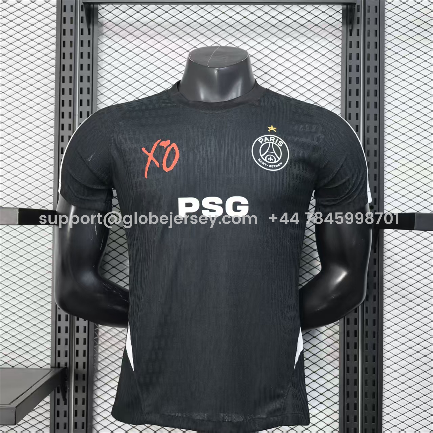 GlobeJersey-Paris Saint-Germain PSG 25-26 Black XO Special Jersey - Player Version