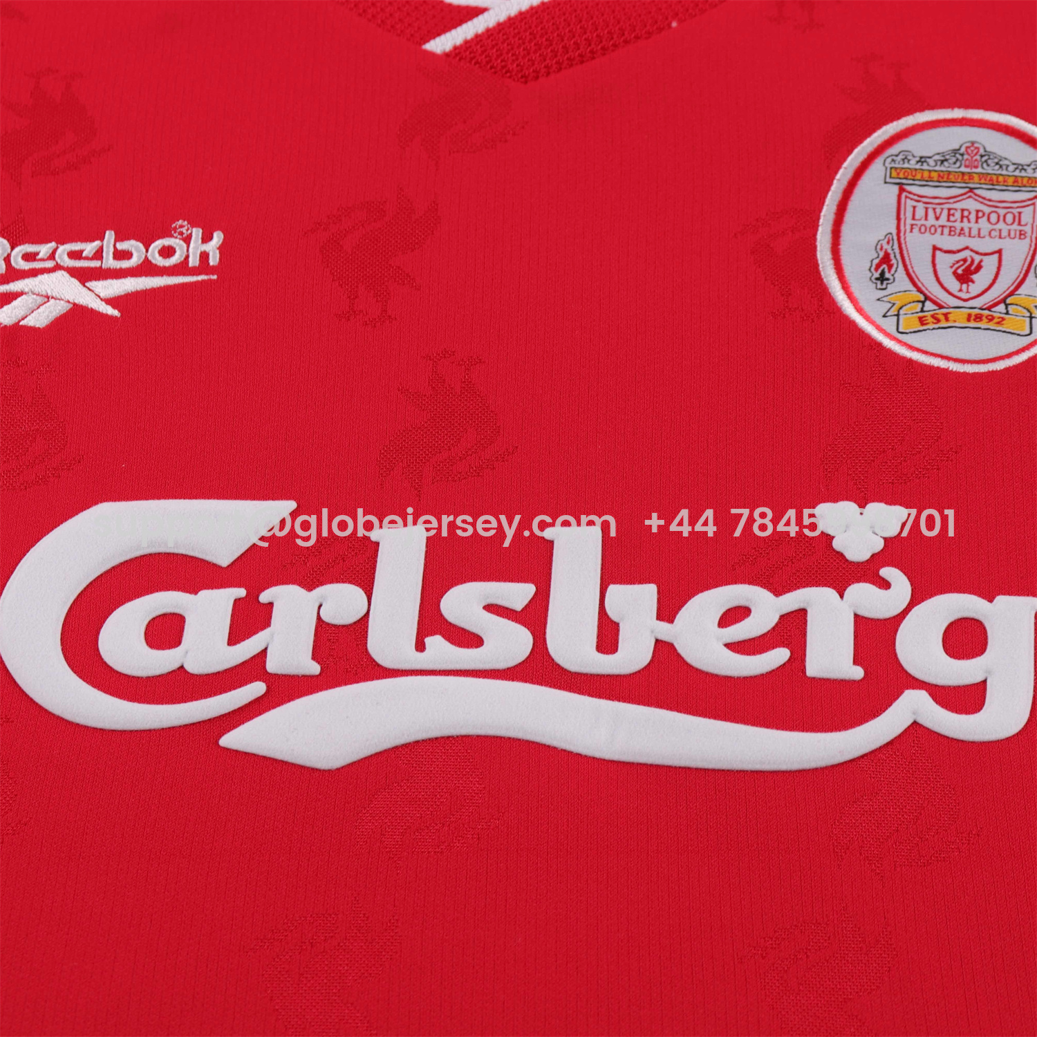 GlobeJersey-Retro Liver.pool 1996-97 Home Kids Kit