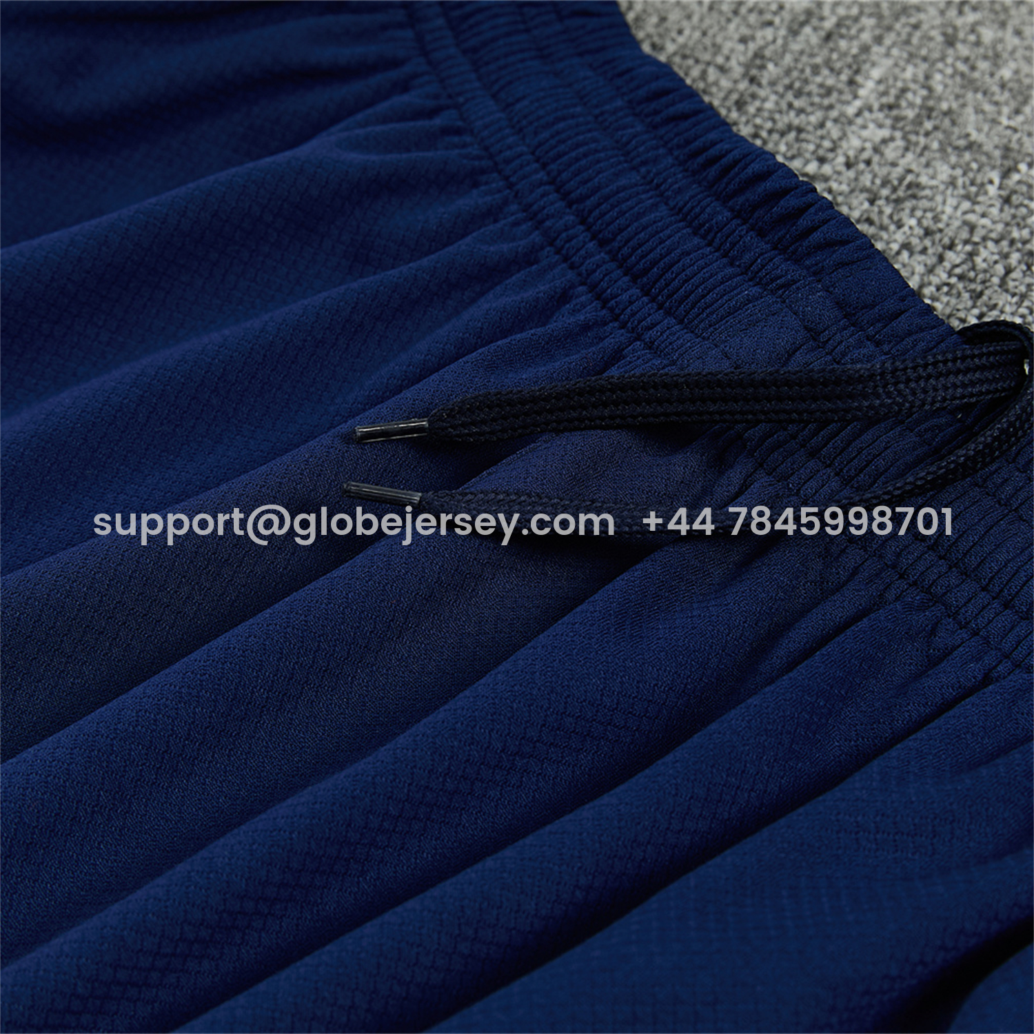 GlobeJersey-Spain 2026 Short-Sleeve Training Set - Dark Blue Top & Dark Blue Pants