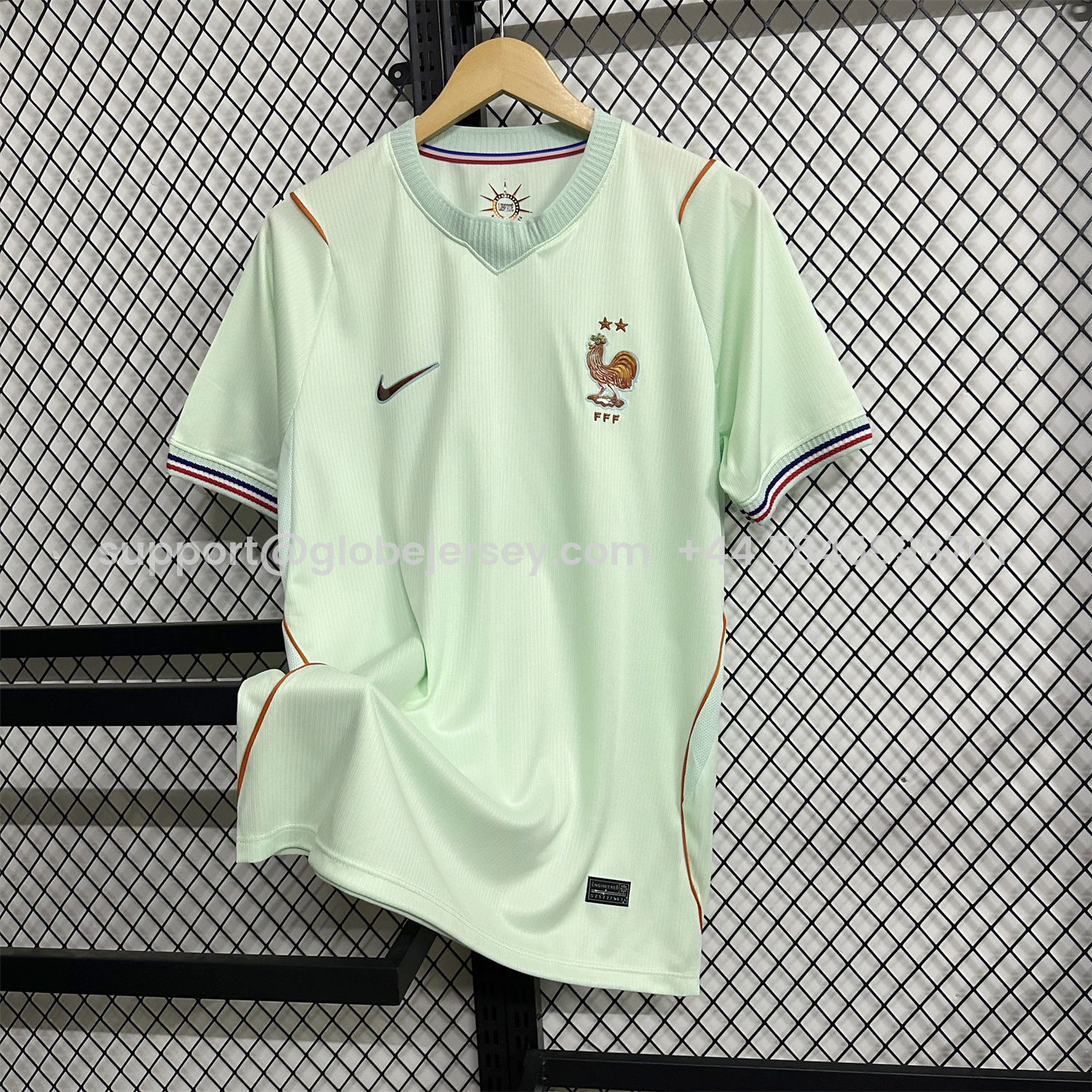 GlobeJersey-France 2026 Away Mint Green Jersey - Fans Version