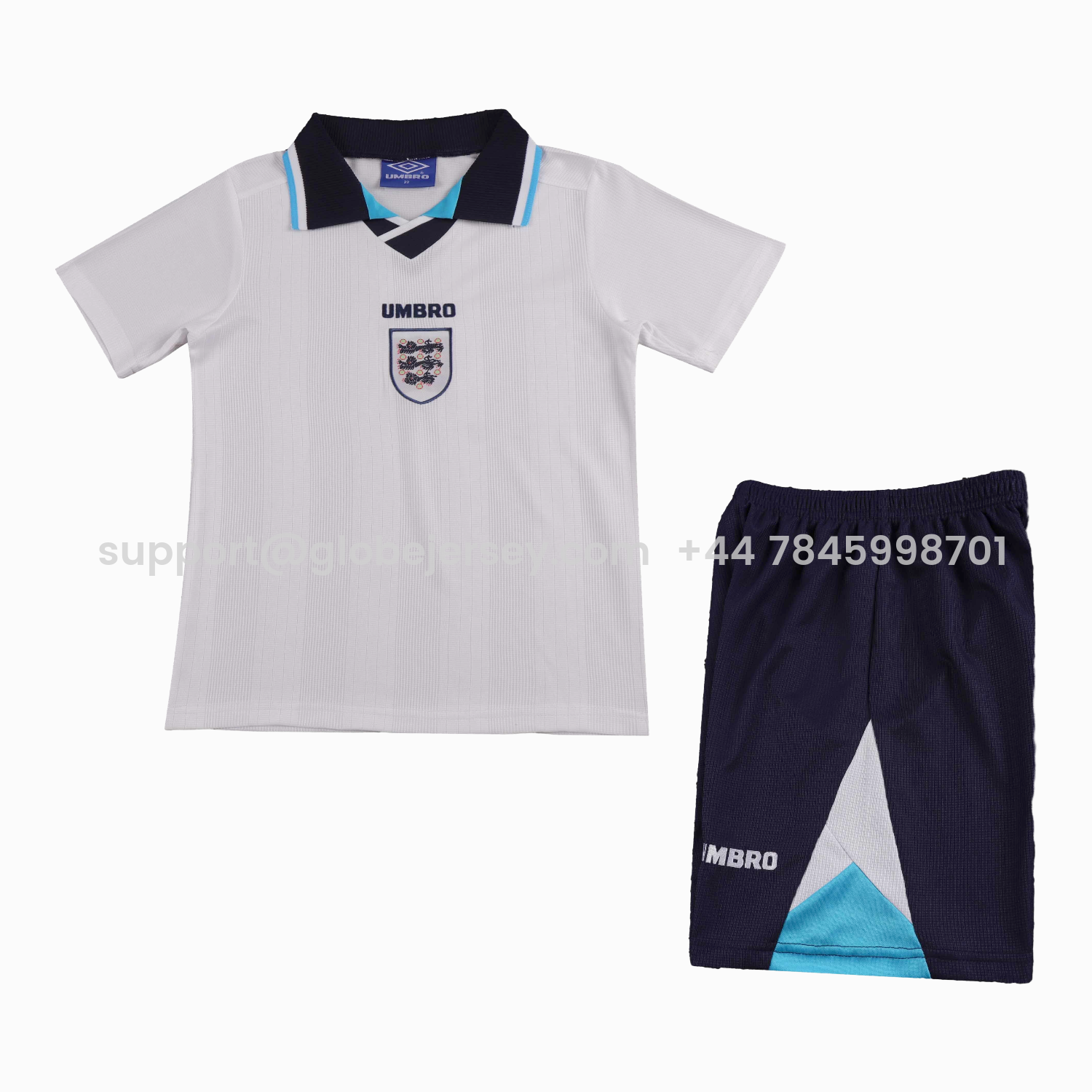 GlobeJersey-Retro England 1996 Home Kids Kit