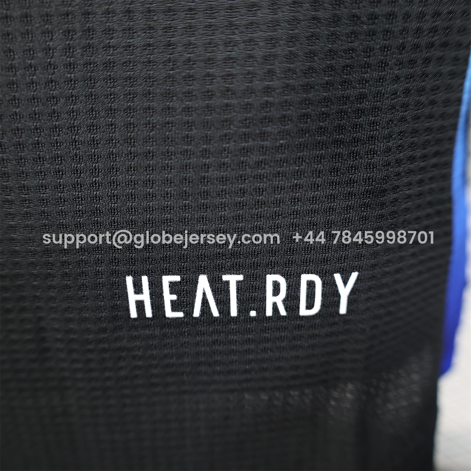 GlobeJersey-Algeria 25-26 Pure Black with Blue Sleeves Jersey - Player Version