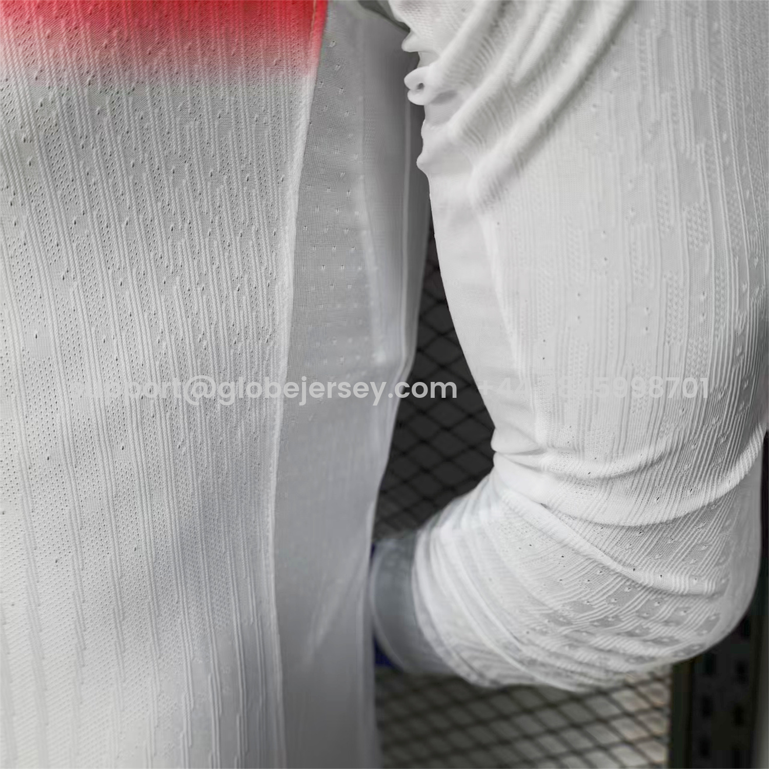 GlobeJersey-England 2025 Women's Team Home Jersey - Men's Long Sleeves Player Version