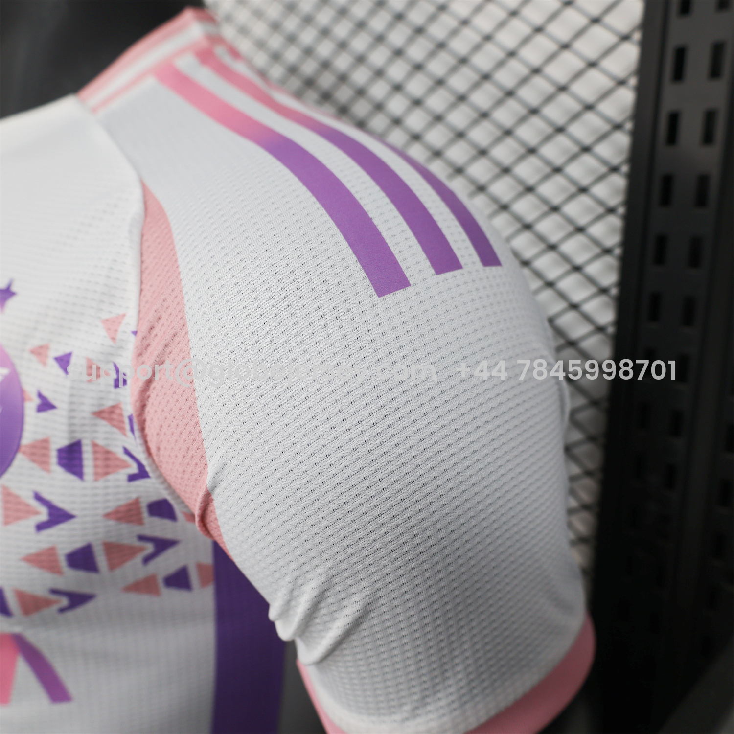 GlobeJersey-Algeria 25-26 Pink and Purple Triangle Pattern Black Jersey - Player Version