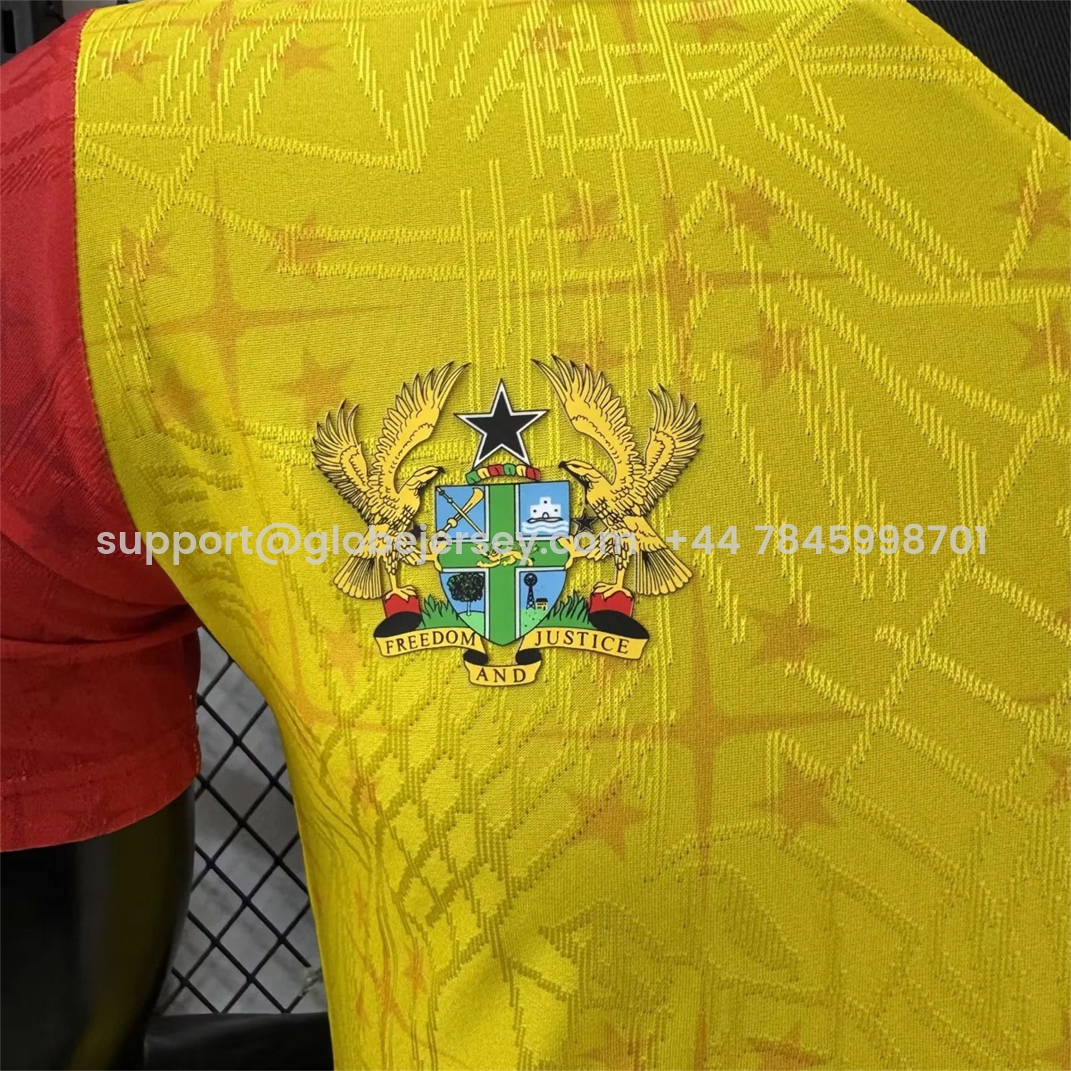 GlobeJersey-Ghana 2026 Coat Of Arms Yellow Special Jersey - Player Version