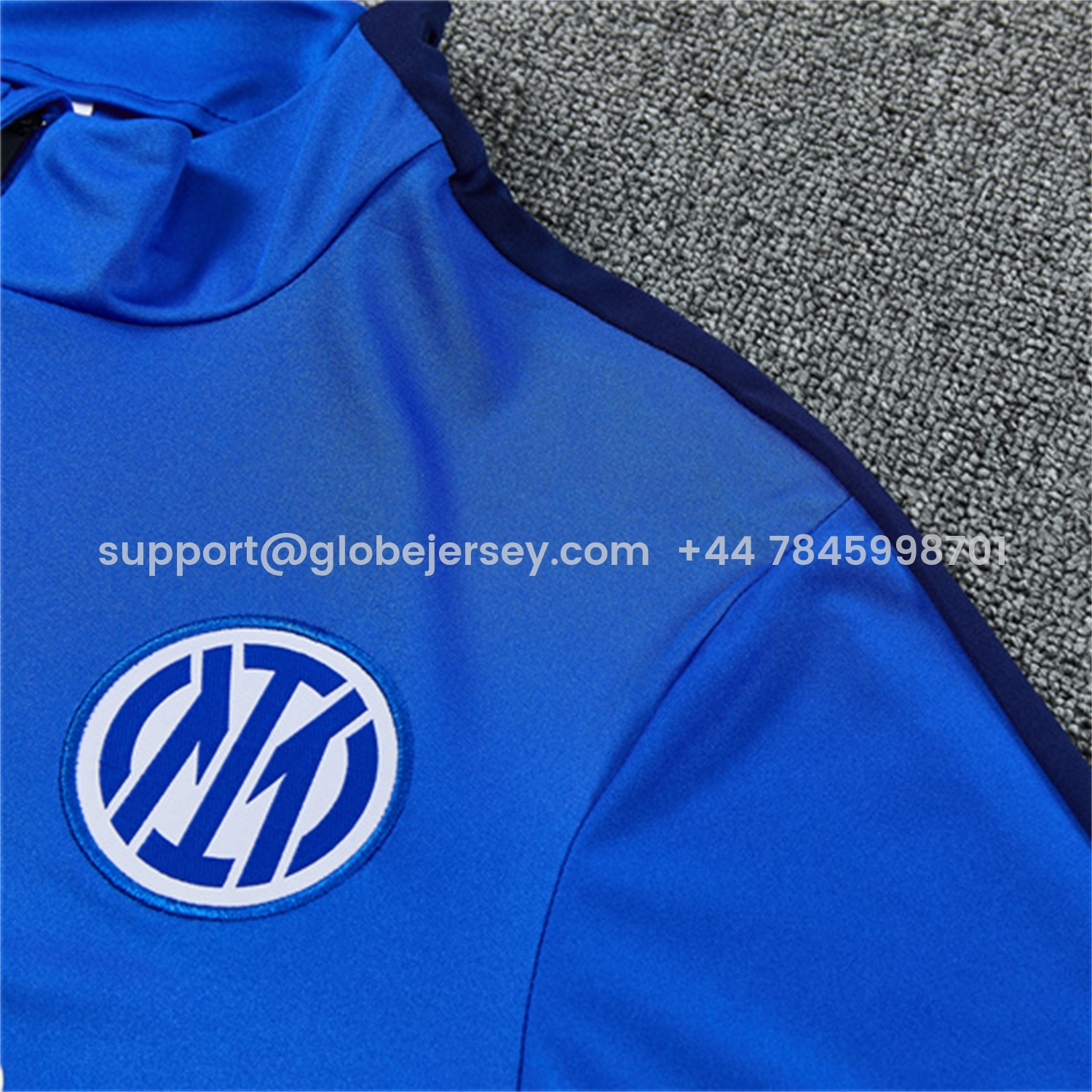 GlobeJersey-Inter Milan 26-27 Kids Long Sleeve Training Set - Blue Top & Royal Blue Pants