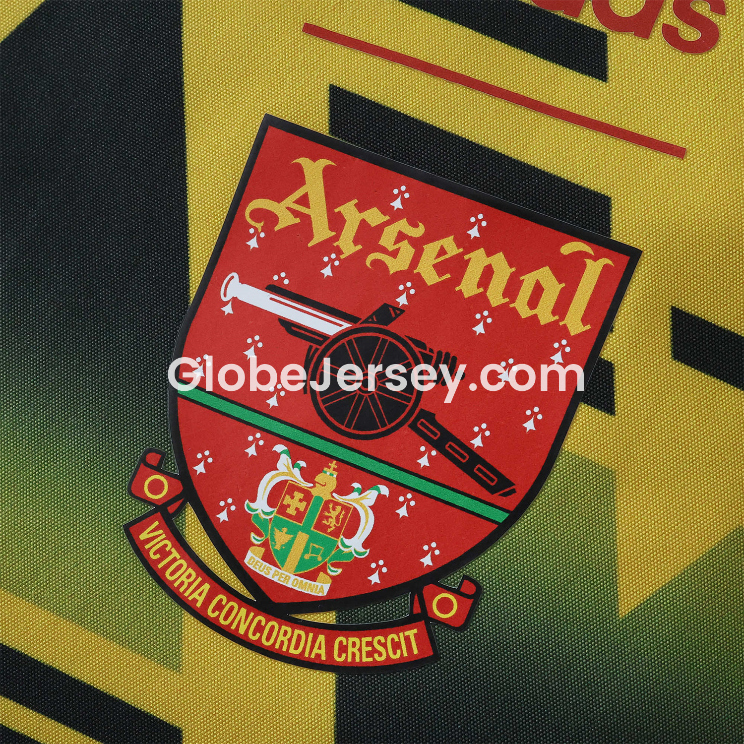 GlobeJersey-Retro Arsenal 1991-93 Away Double Sided Reversible Windbreaker - Yellow & Grey