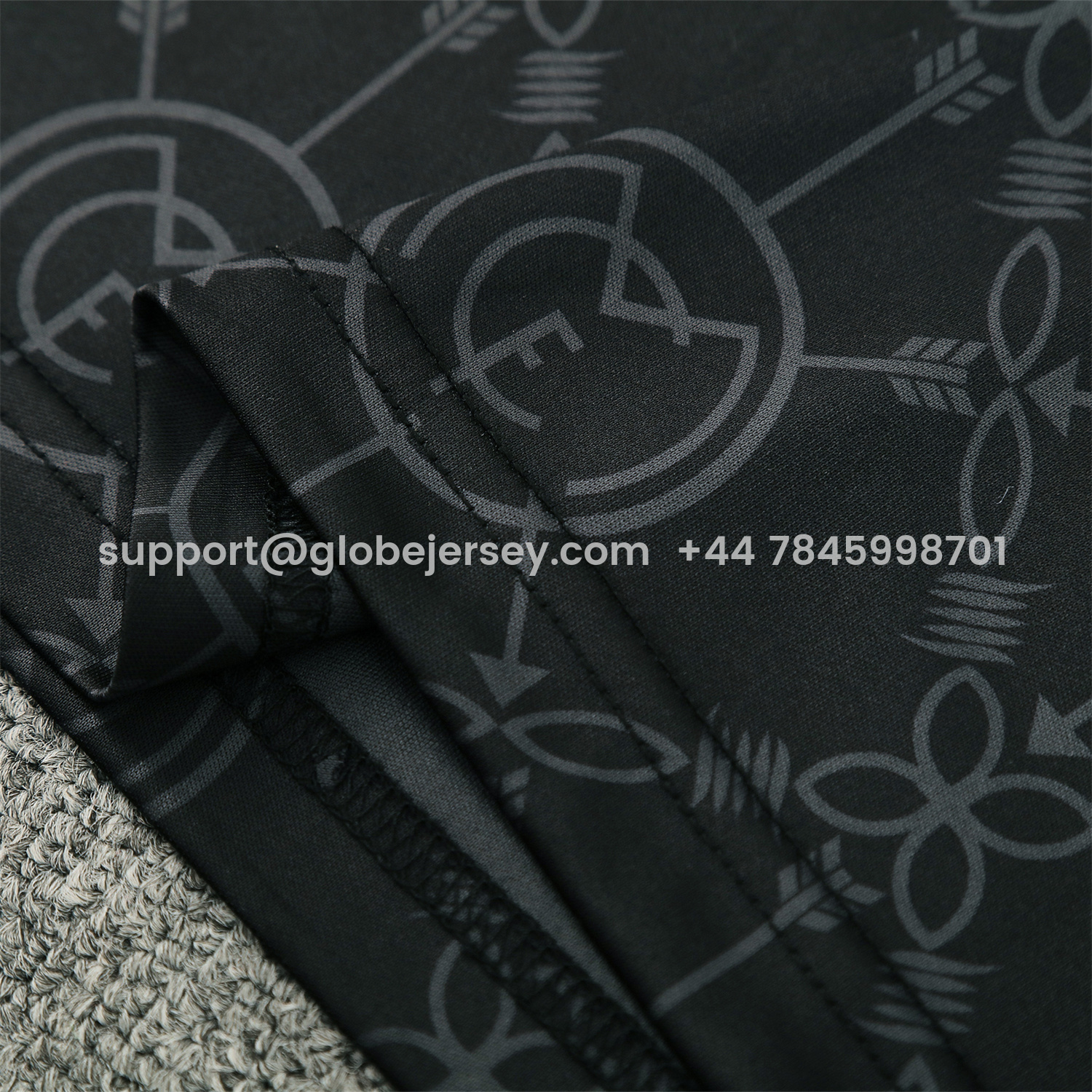 GlobeJersey-Real Madrid 25-26 Short-Sleeve Training Set - Blue Edge Black Top & Black Shorts