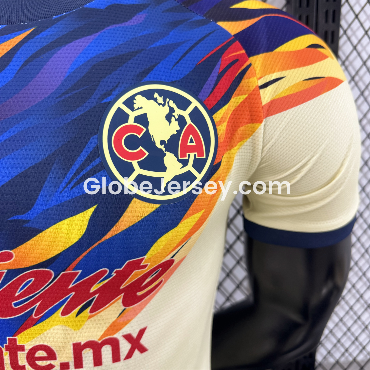 GlobeJersey-Club América 25-26 Blue Neck Light Yellow Special Jersey - Player Version