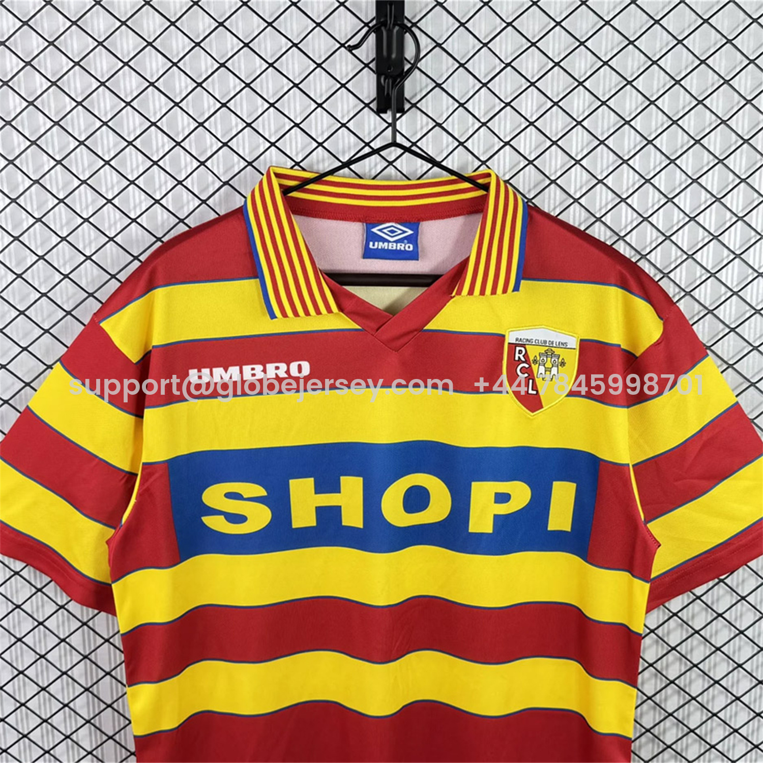 GlobeJersey-Retro RC Lens 1996-97 Home Jersey